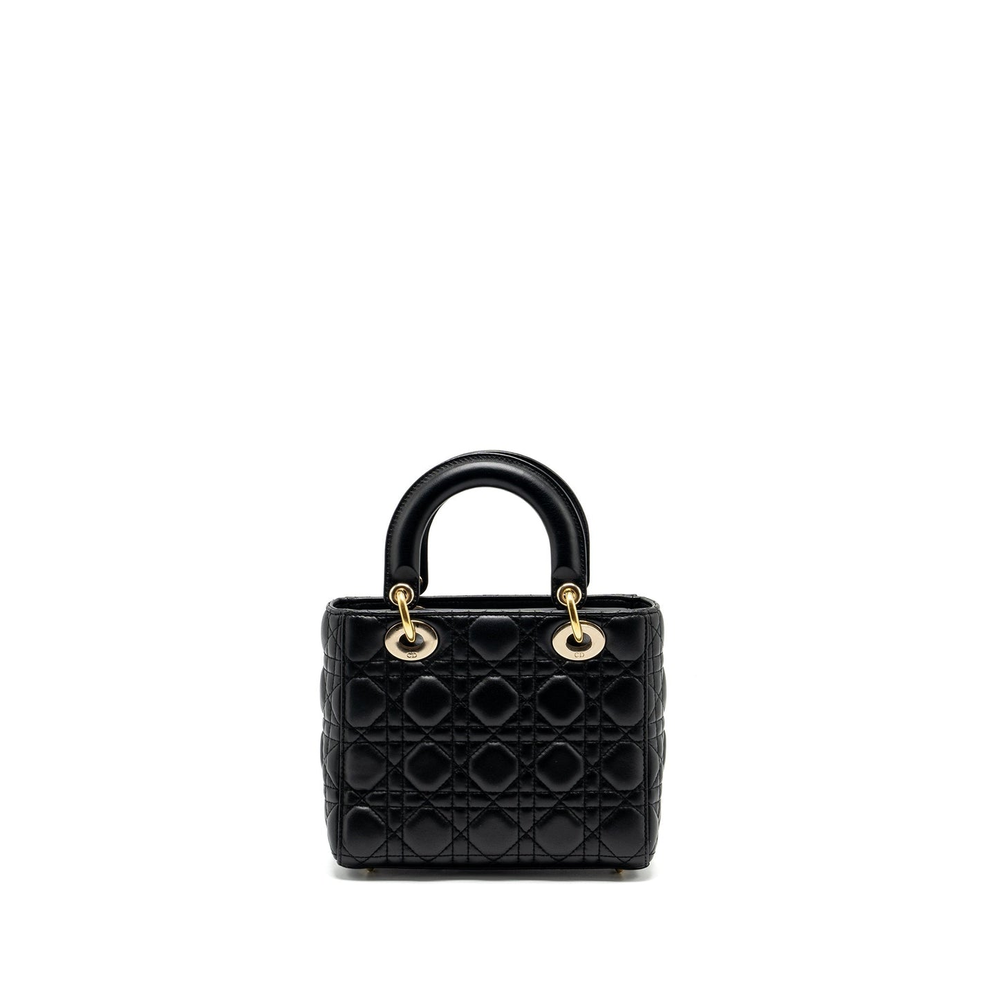 Dior My Lady Lambskin Handbag Black Small Travel Bag Black Handbag