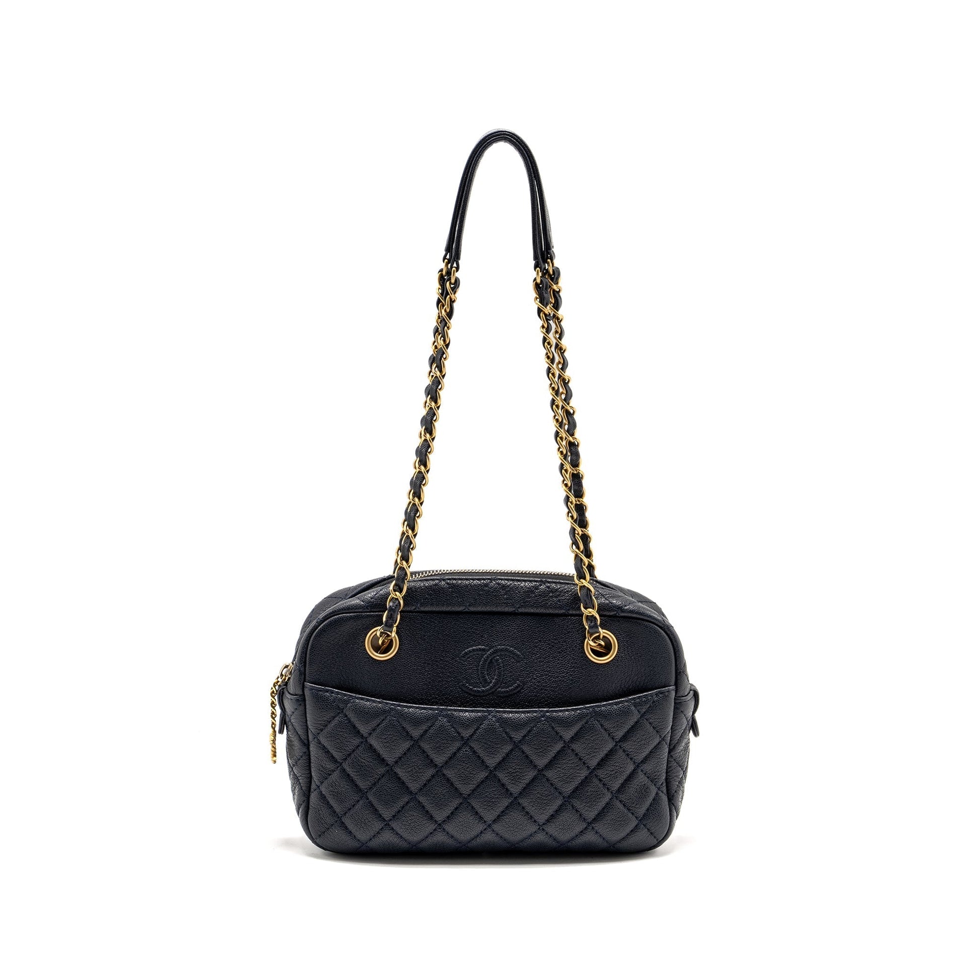 Chanel 18C CC Camera Calfskin Navy GHW Crossbody Bag