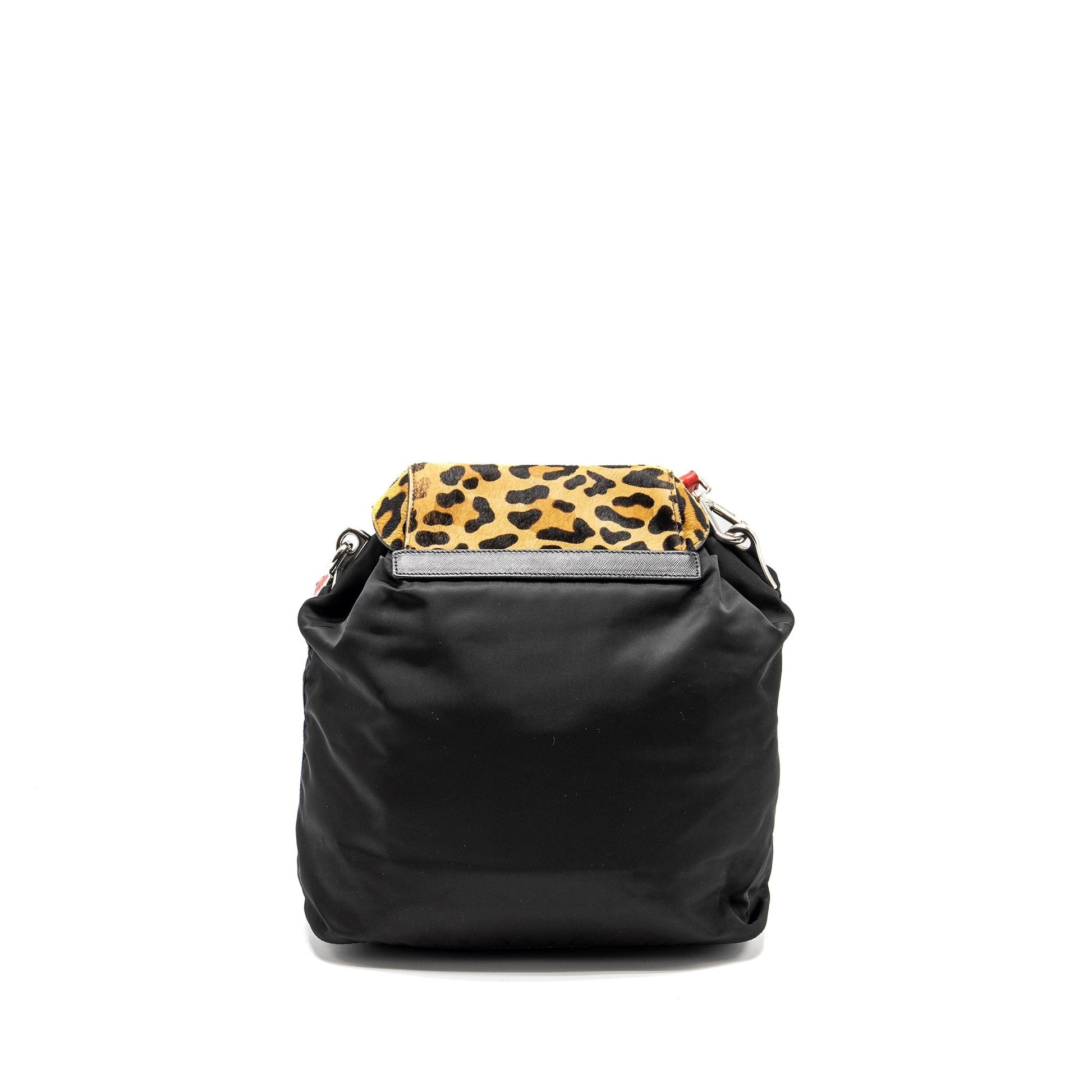 Prada Purse With Ostrich Handle Multicolour Handbag Nylon Black Travel Bag