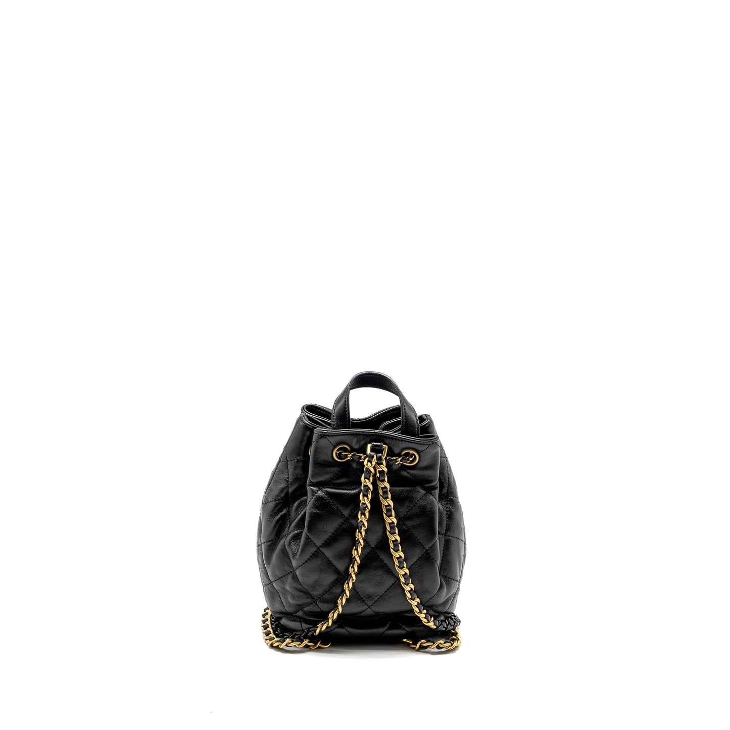 Chanel 22S Candy Chains Bucket Backpack Lambskin Black Bucket Bag