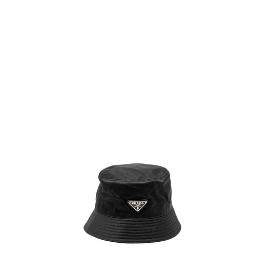 Prada Size M Re Hat Handbag Nylon Black Bucket Bag