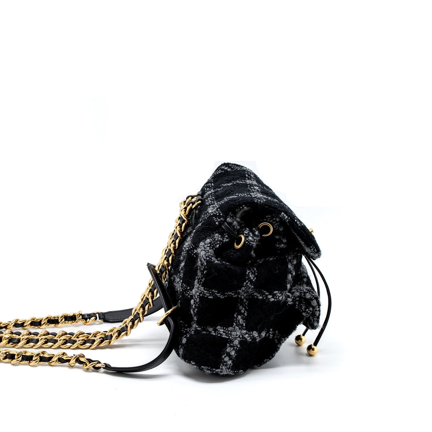 Chanel Duma Backpack Tweed Multicoloured Brushed GHW