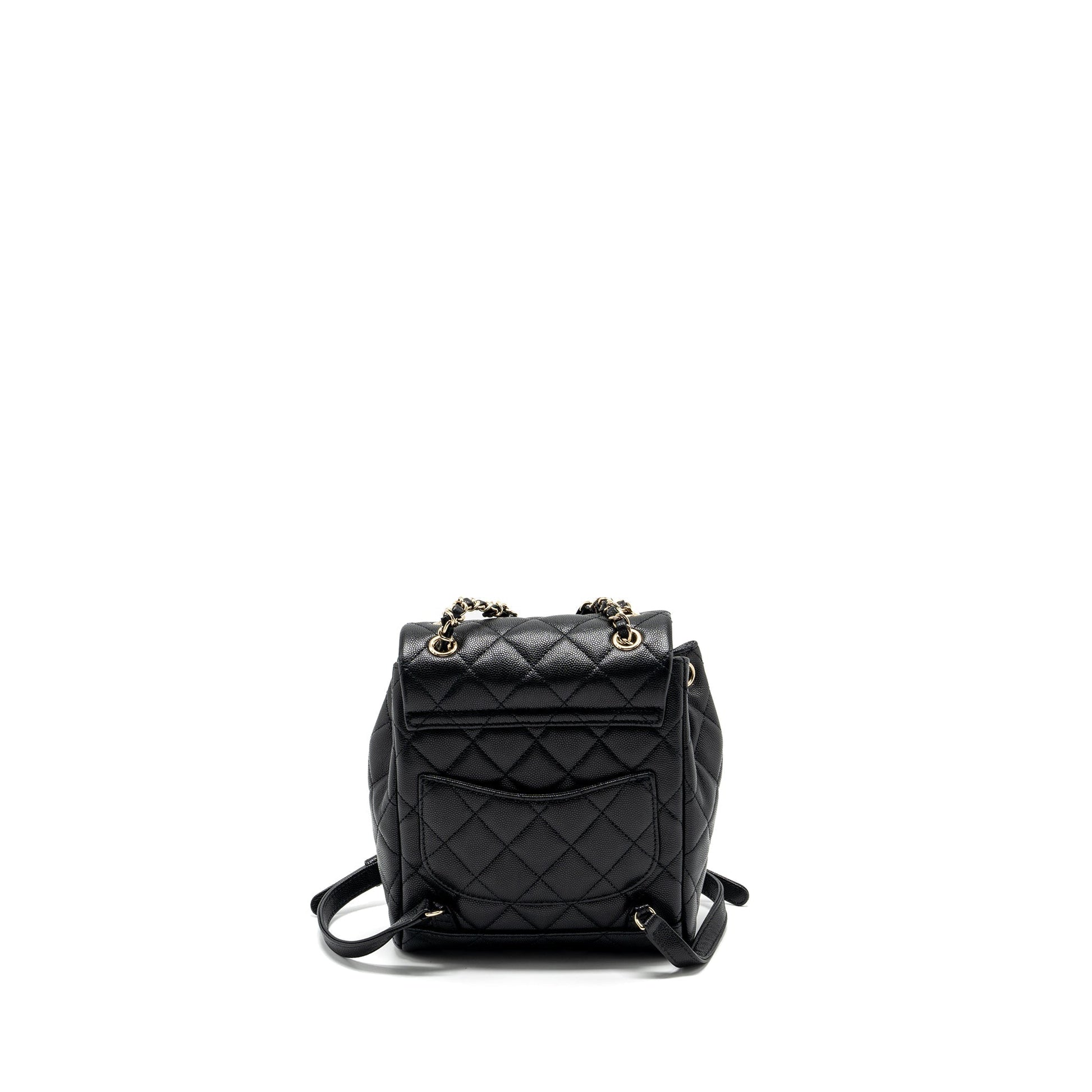 Chanel 23s Backpack Caviar LGHW Microchip Black