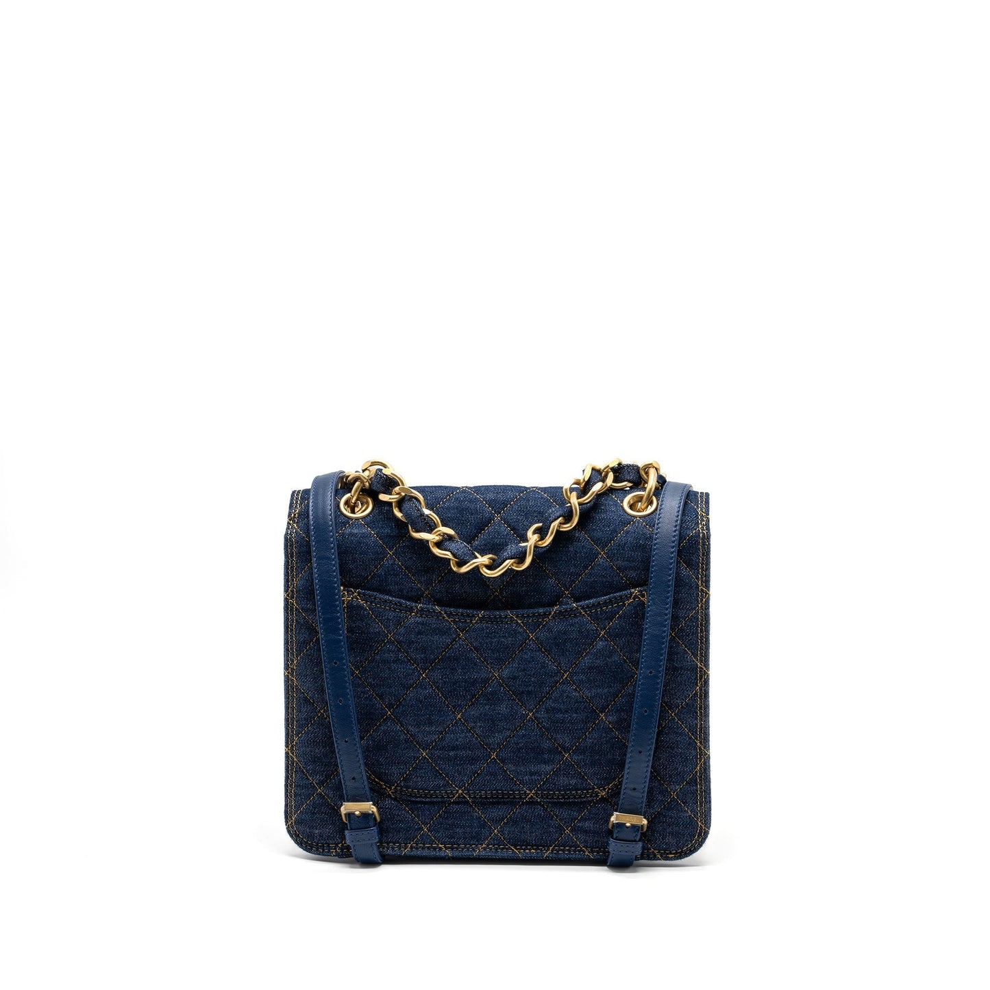 Chanel 23S Flap Backpack Denim Brushed GHW Blue Microchip 1