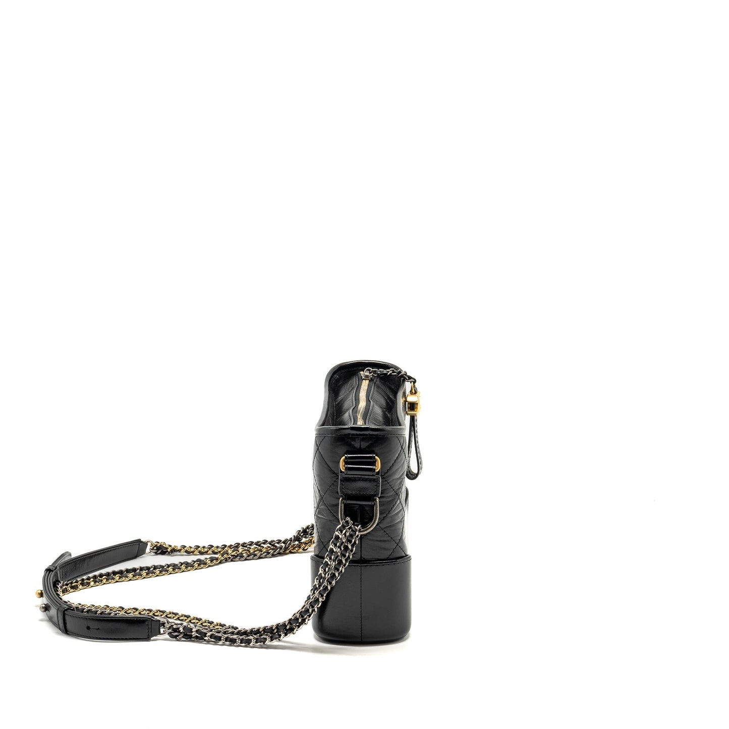 Chanel New Gabrielle Hobo Calfskin Hardware Microchip Multicolour Black Shoulder Bag Hardware Microchip