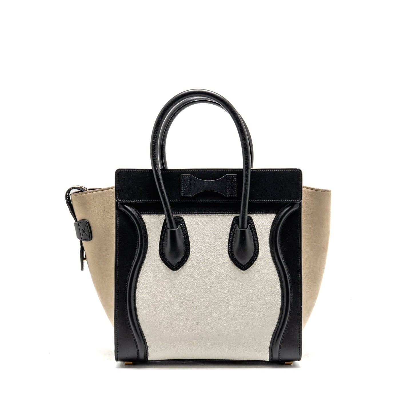 Celine Micro Luggage Purse Calfskin Multicolour Handbag White Travel Bag