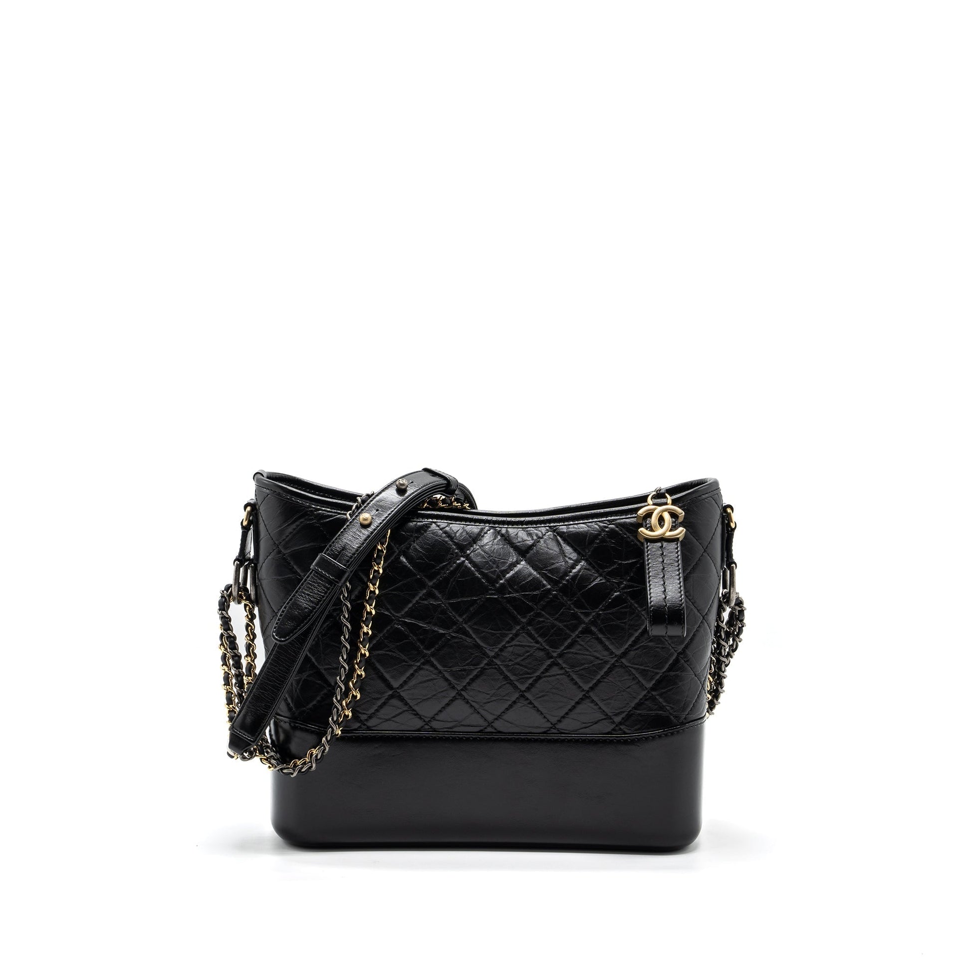 Chanel HOBO CALFSKIN HARDWARE Multicolour Black Shoulder Bag