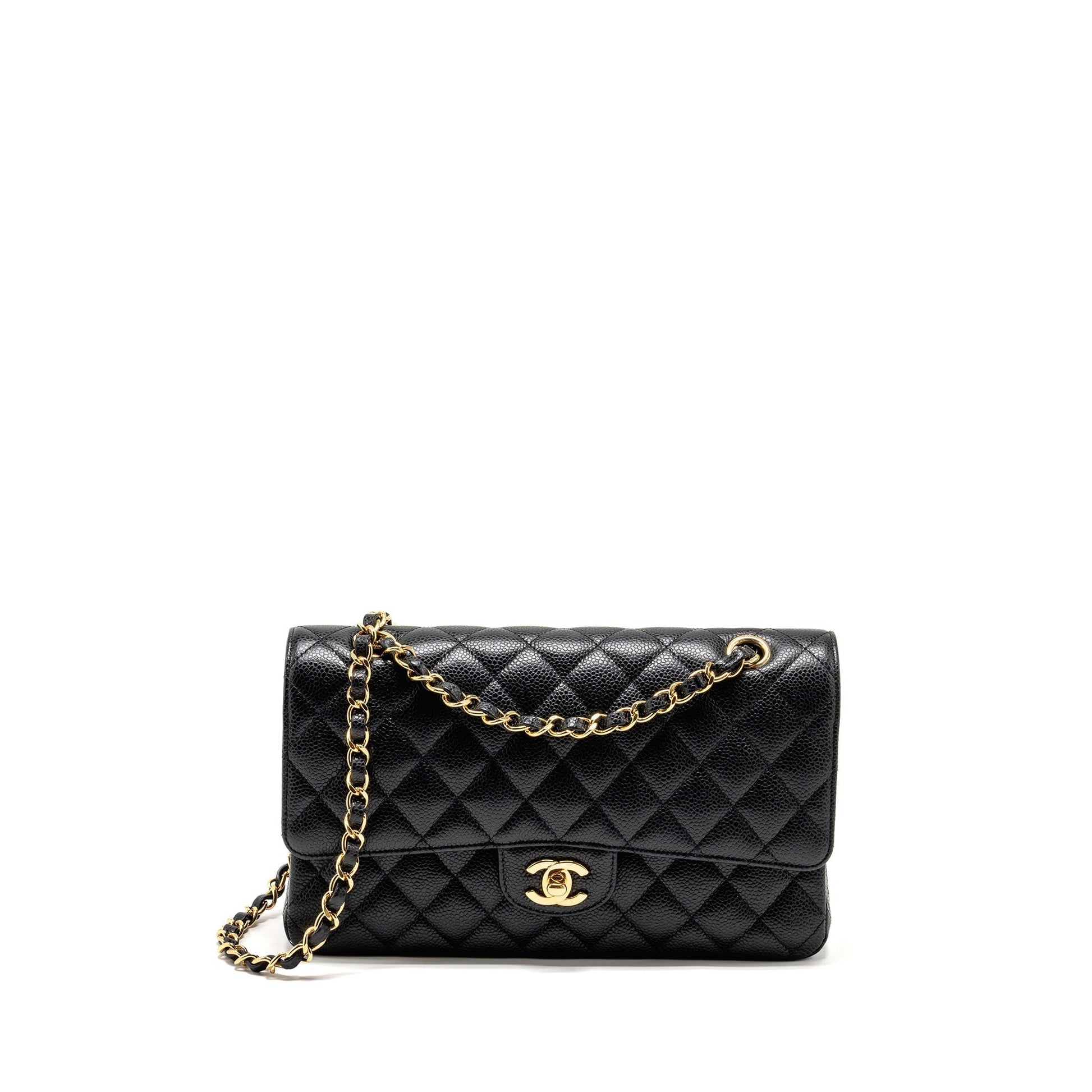 Chanel Classic Double Flap Caviar GHW Black Shoulder Bag Ghw 27