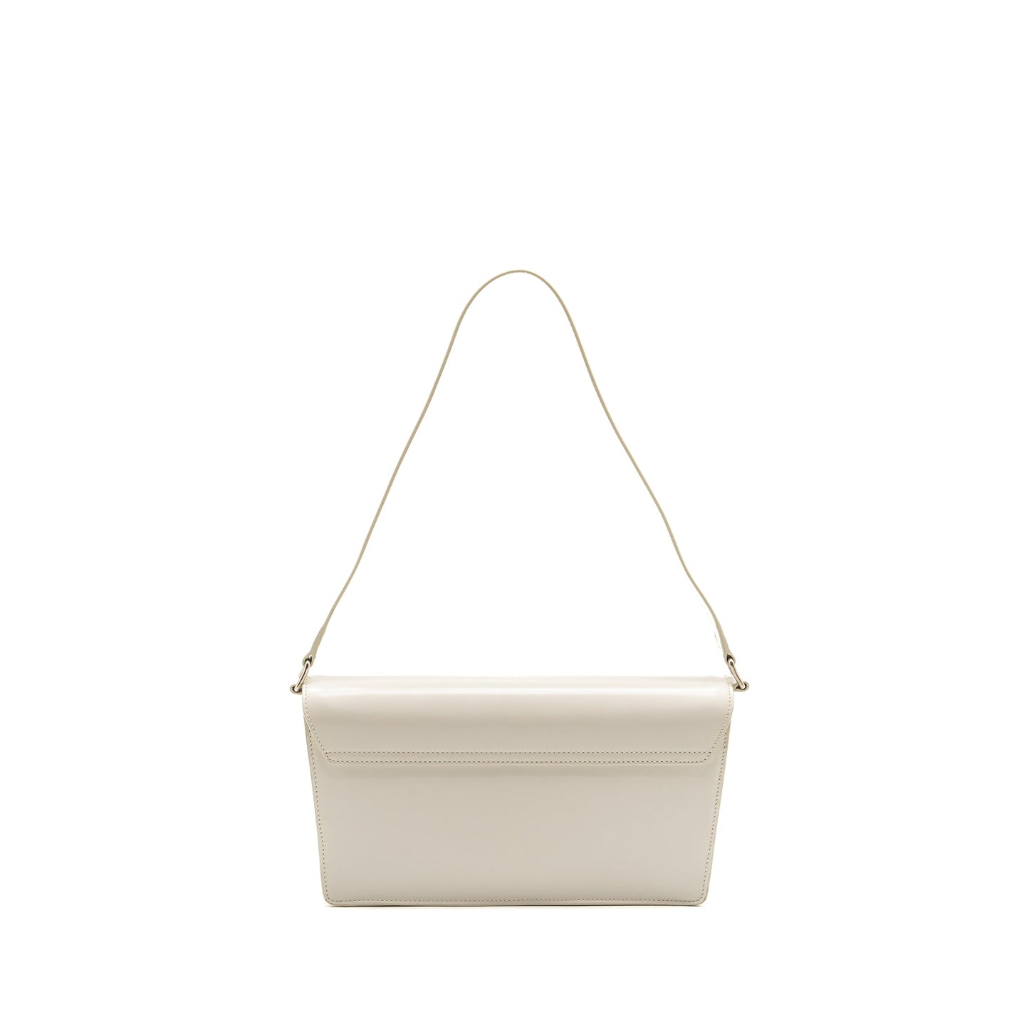 Celine Trapeze Triomphe Purse Calfskin Handbag White Mini Travel Bag