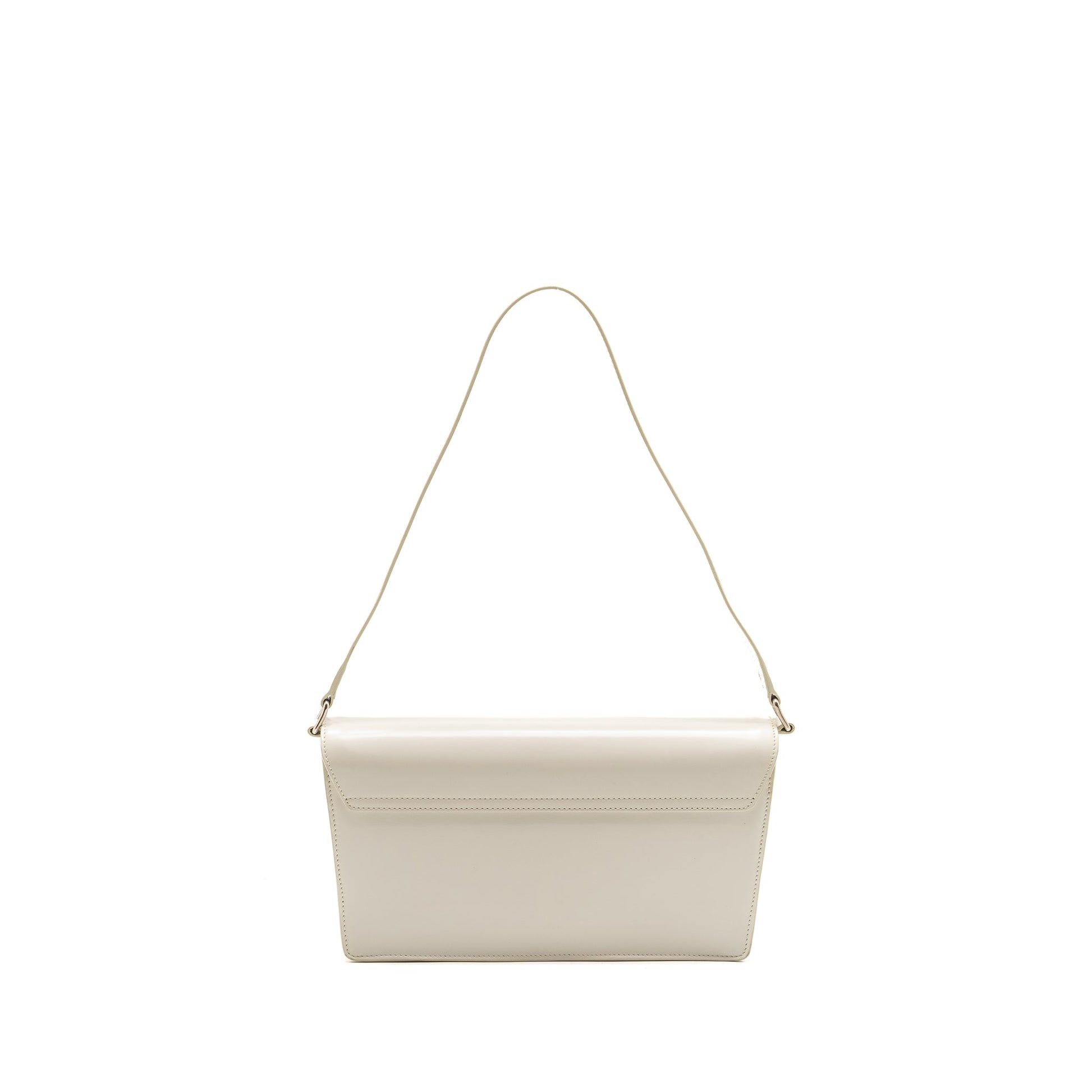 Celine Trapeze Triomphe Purse Calfskin Handbag White Mini Travel Bag