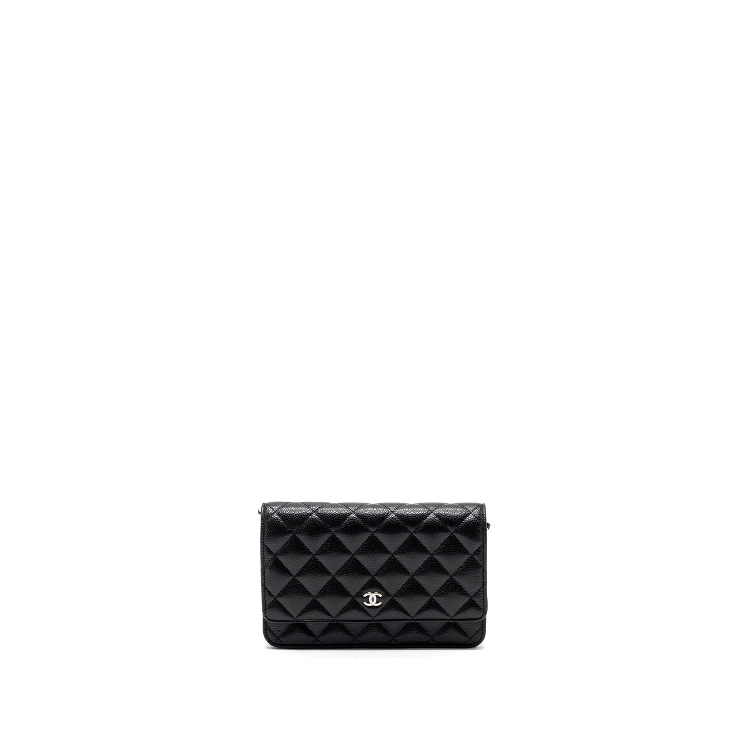 Chanel Classic on Caviar SHW Microchip Black Wallet Case Shw 8