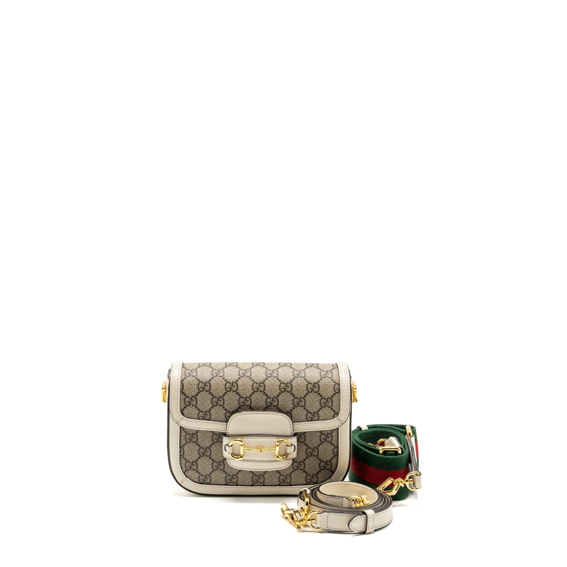 Gucci Hoursebit Bag Supreme Leather Canvas Travel Bag
