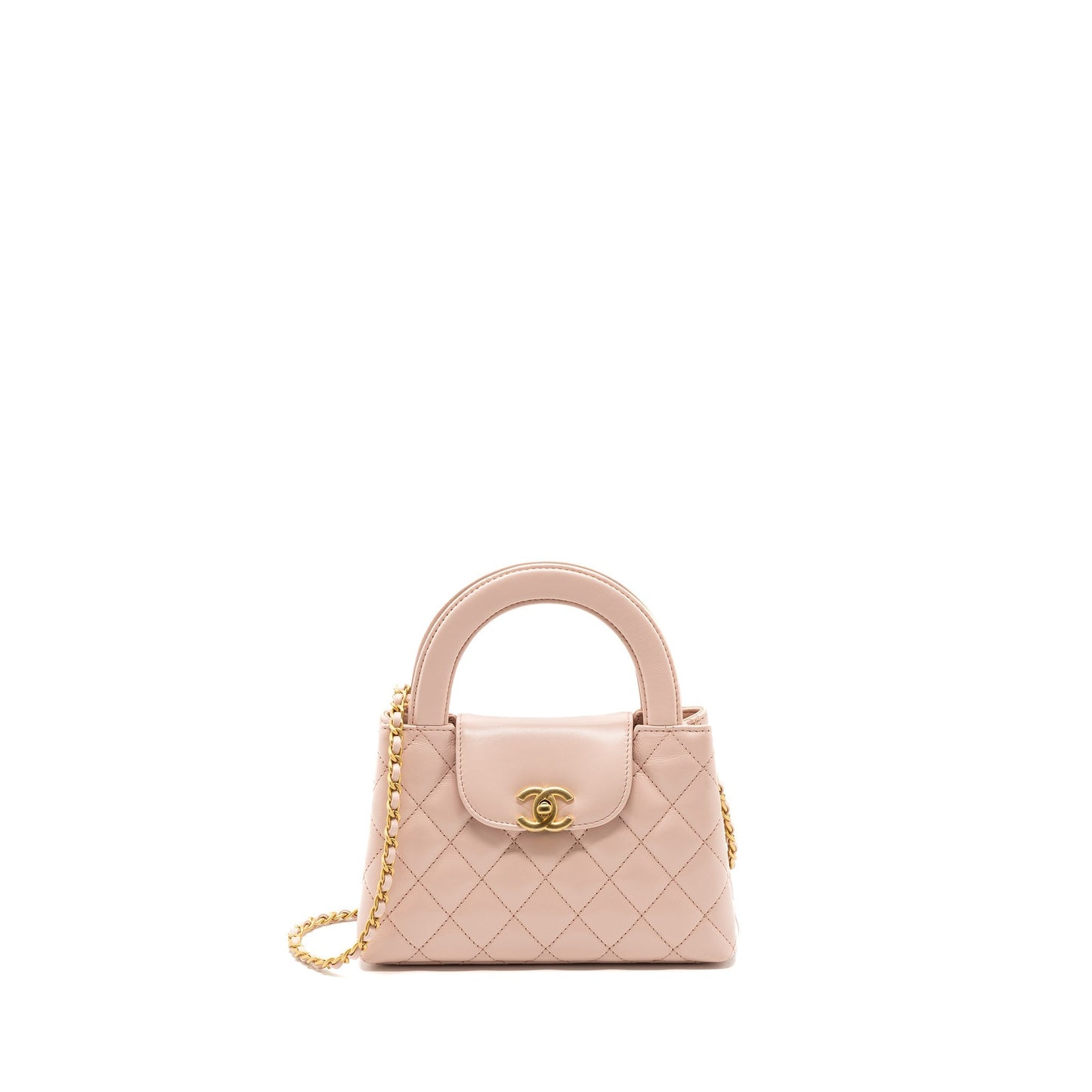 Chanel 23k Shopping Calfskin Light GHW Microchip Pink Mini Bag