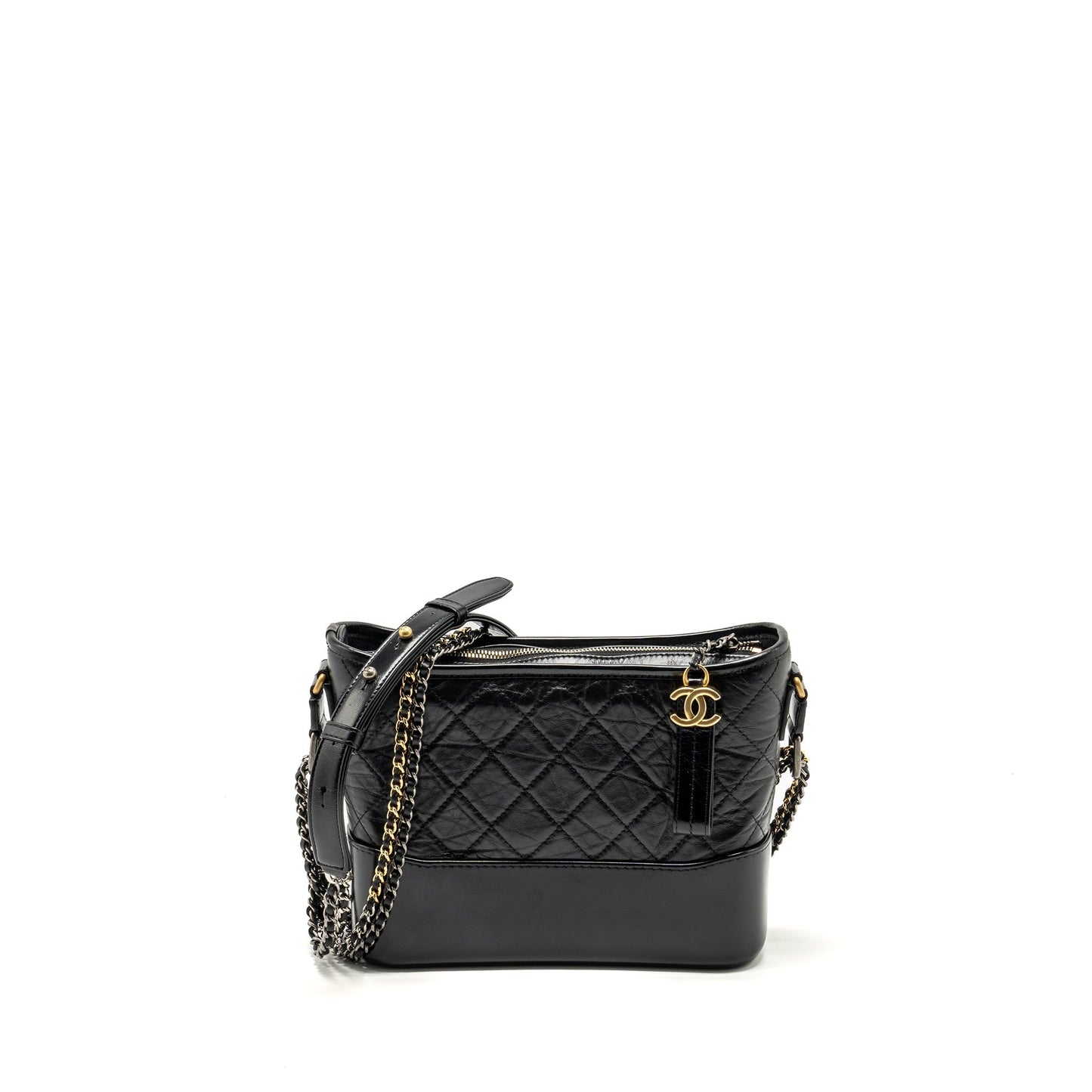 Chanel New Gabrielle Hobo Calfskin Hardware Microchip Multicolour Black Shoulder Bag Hardware Microchip