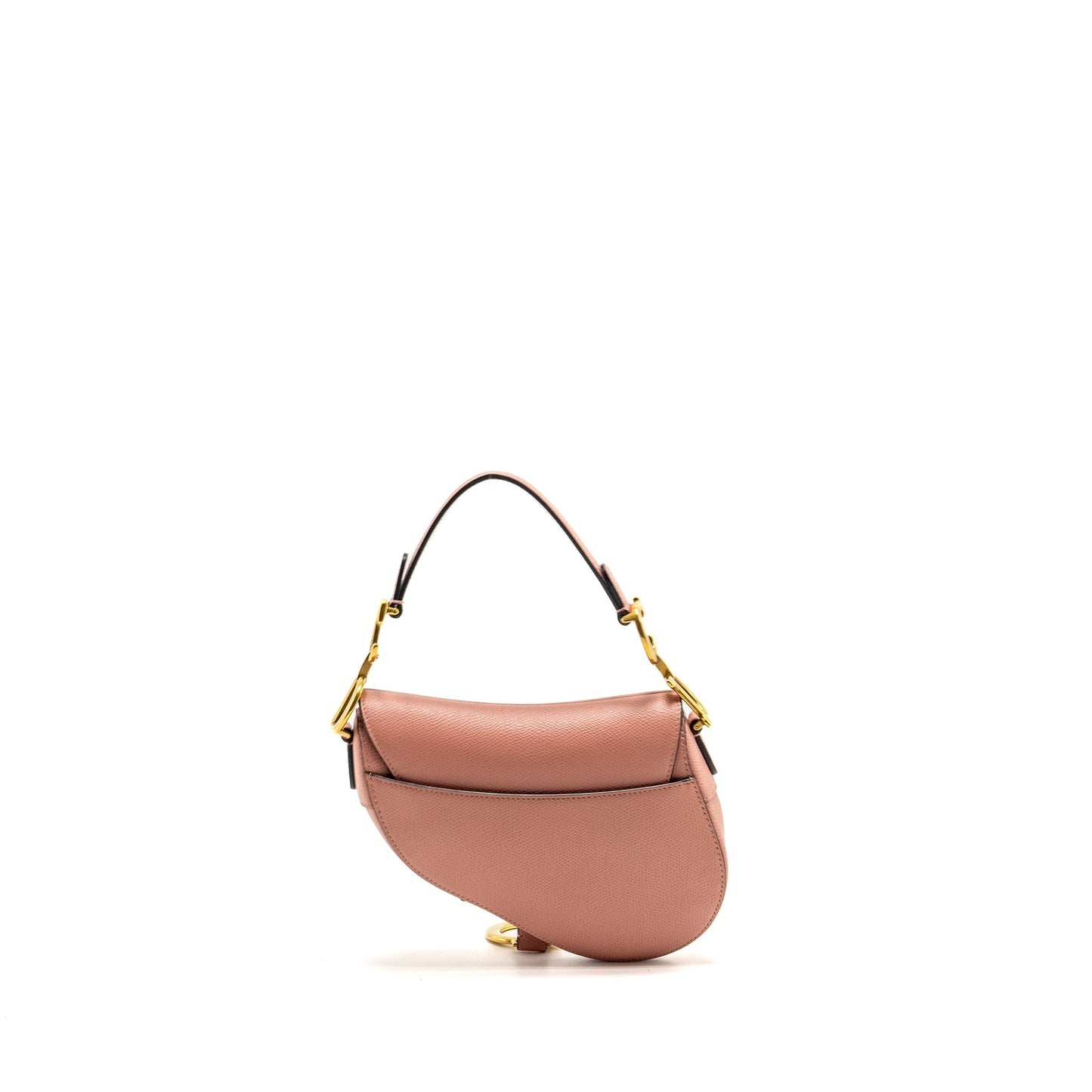 Dior Saddle Purse Grained Calfskin Handbag Pink Mini Travel Bag