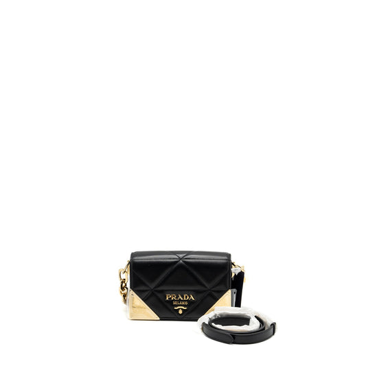 Prada Mini Purse Nappa Handbag Leather Quilted Travel Bag