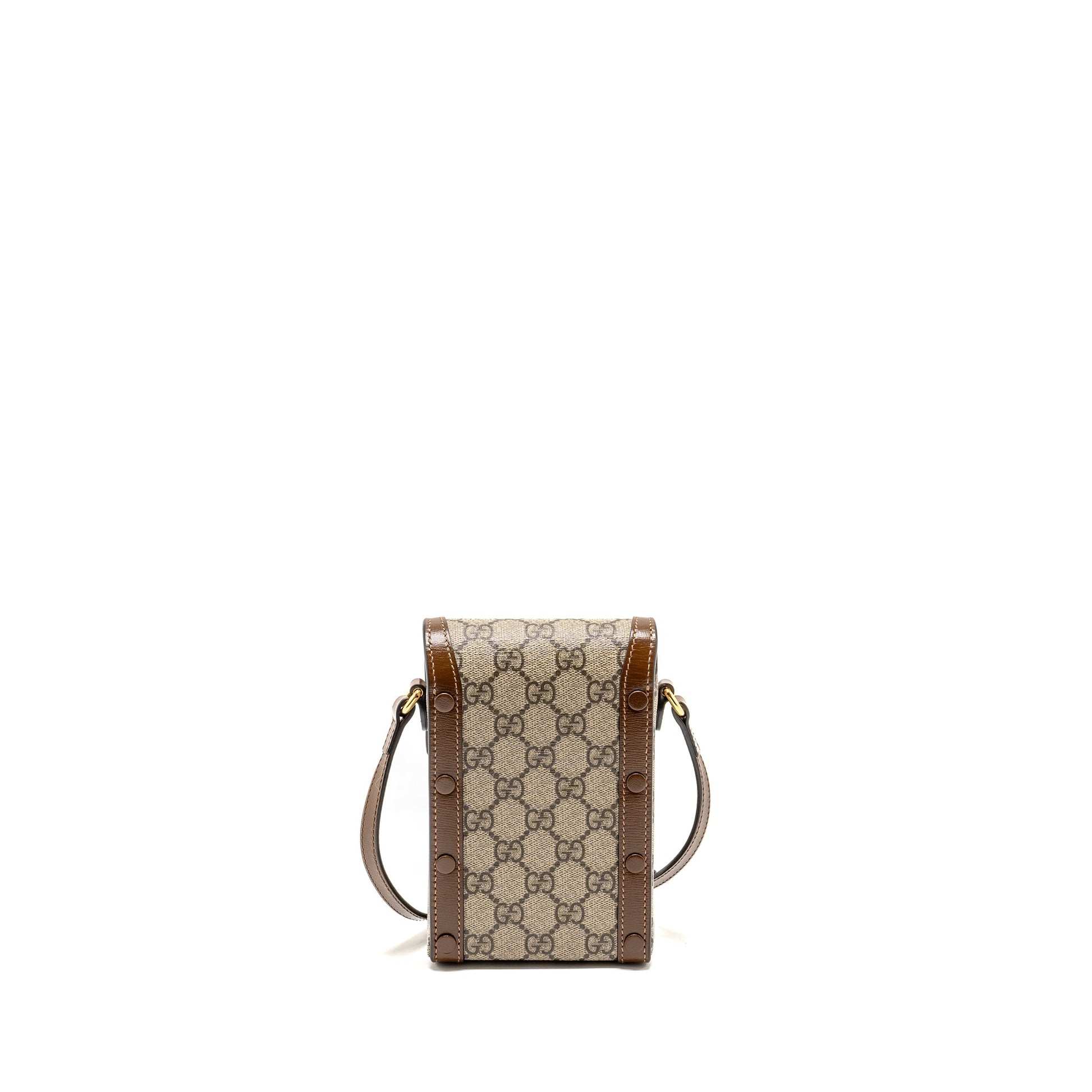 Gucci Horsebit Mini Bag Supreme Multicoloured Canvas Brown Travel Bag