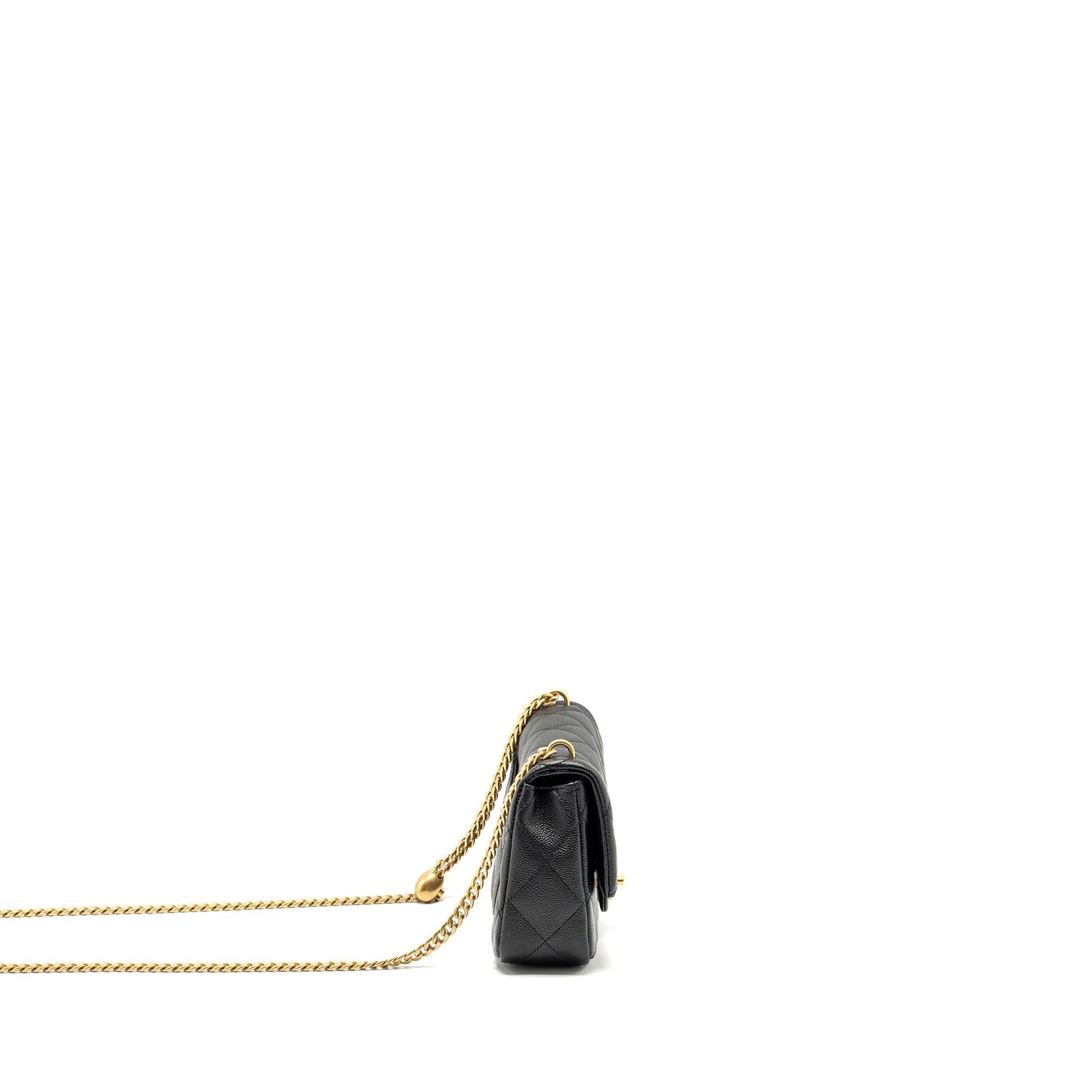 Chanel Coco Love Flap Adjustable Caviar GHW Black Shoulder Bag