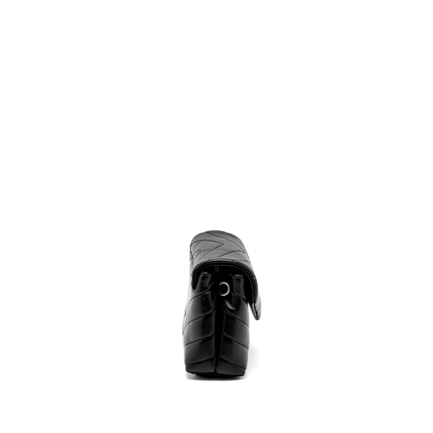 YSL Saint Laurent Loulou Strap Purse Calfskin Black Toy Travel Bag Calfskin Black Shw