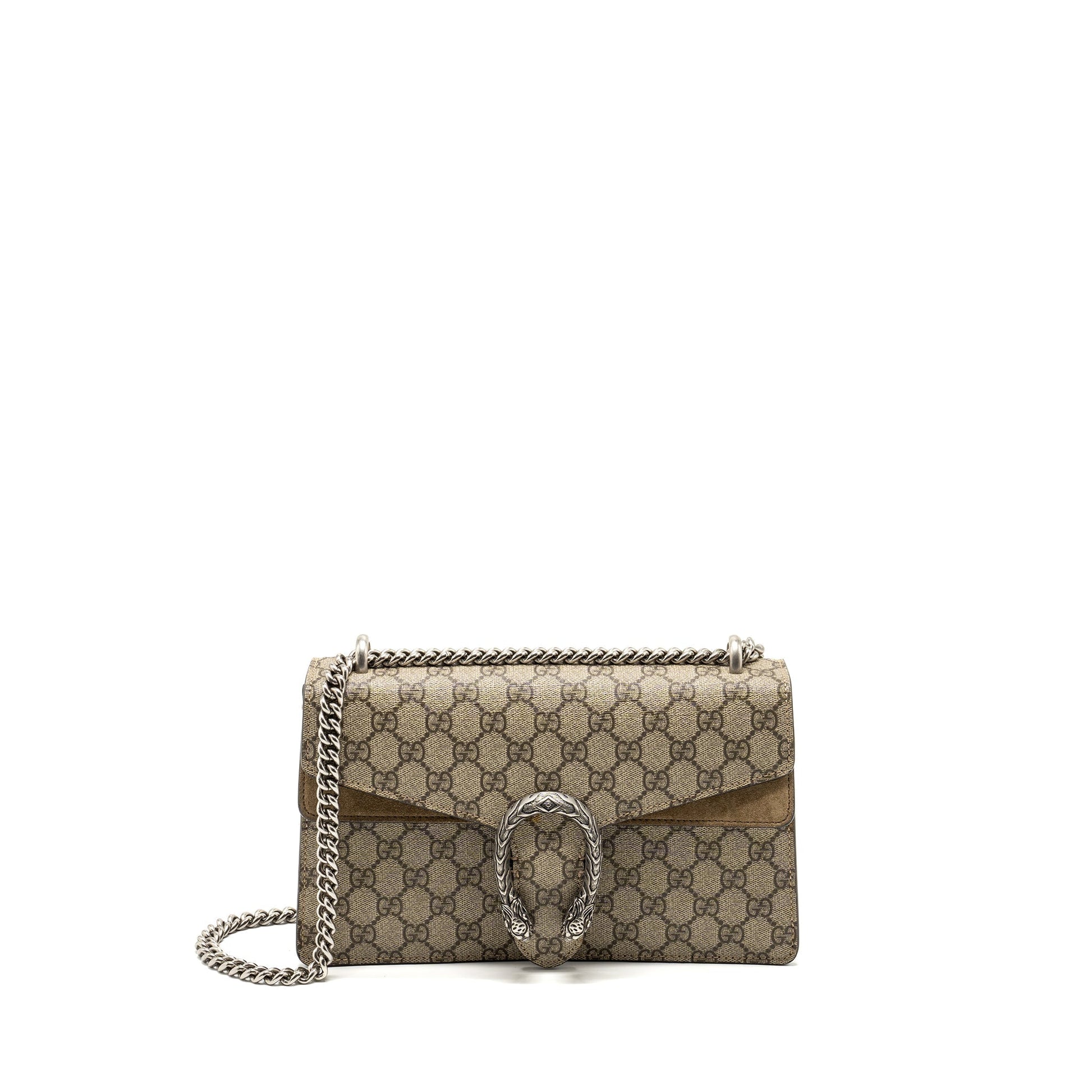Gucci Dionysus Shoulder Bag Supreme Shw Canvas Suede Beige Shw