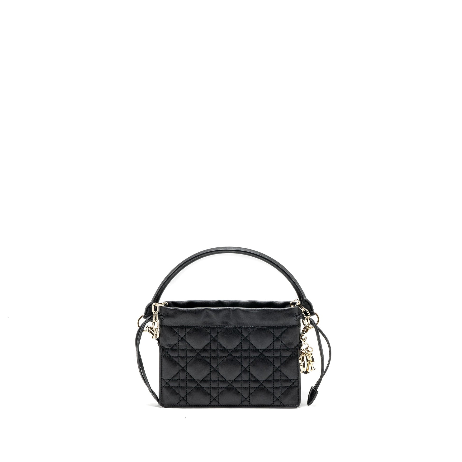 Dior Milly Crossbody Purse Lambskin Handbag Black Crossbody Bag