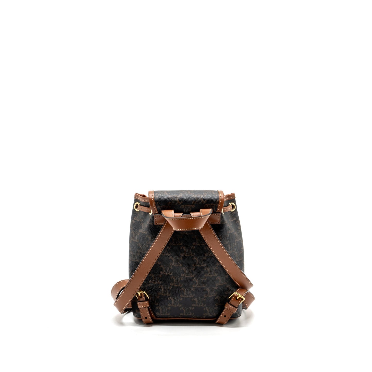 Celine Backpack Folco Triomphe Calfskin Handbag Canvas Mini