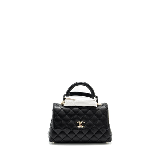 Chanel Coco Handle Caviar LGHW microchip Black Small Handbag Microchip 15