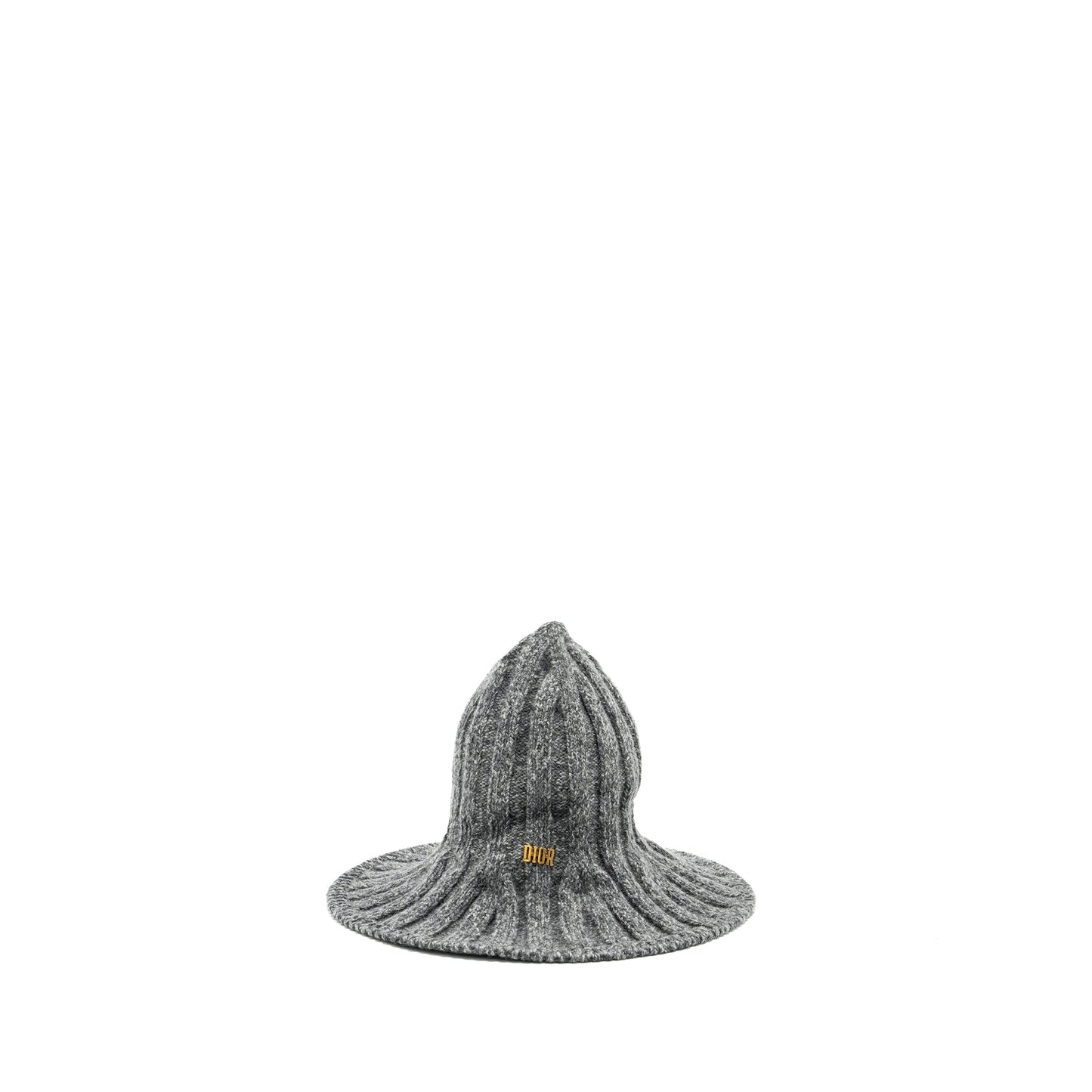 Dior Letter Wire Brimmed Beanie Wool Grey Handbag Logo Travel Bag