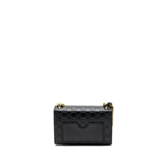 Gucci Padlock Bag Calfskin Black Small Travel Bag