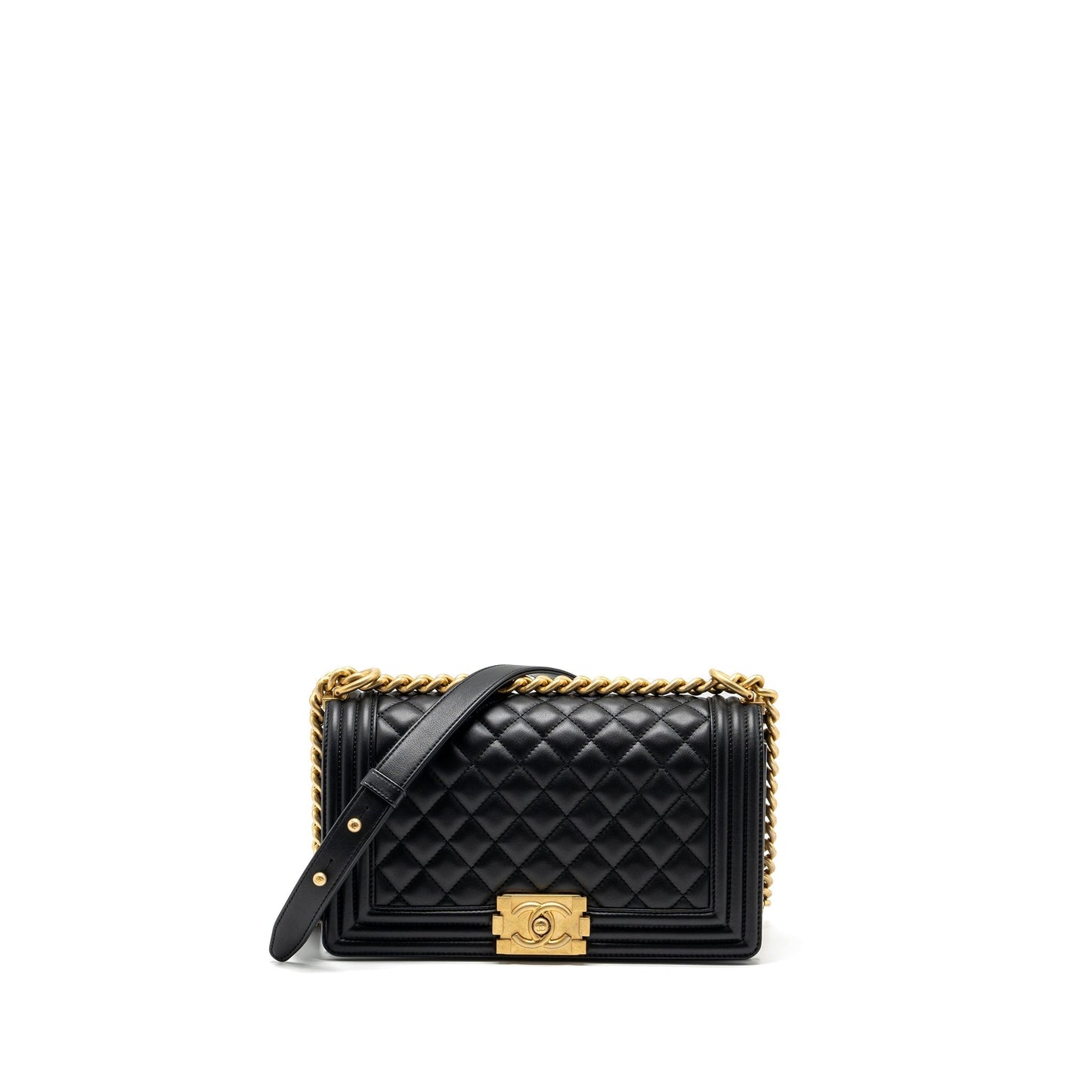 Chanel Boy Smooth Calfskin GHW Microchip Black Handbag