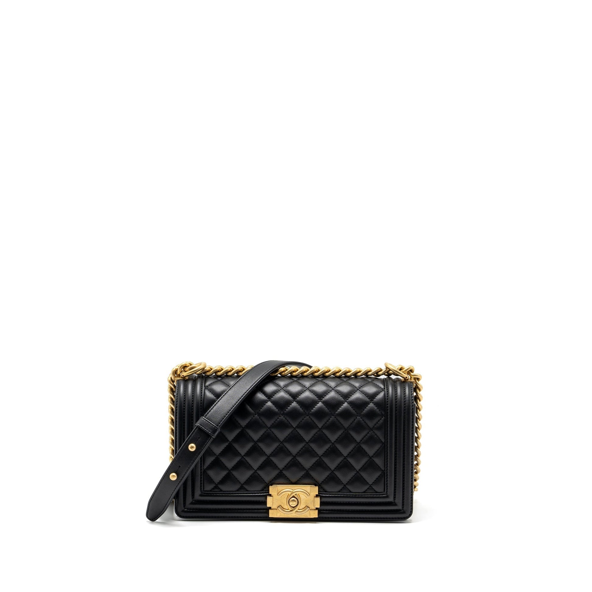 Chanel Boy Smooth Calfskin GHW Microchip Black Handbag