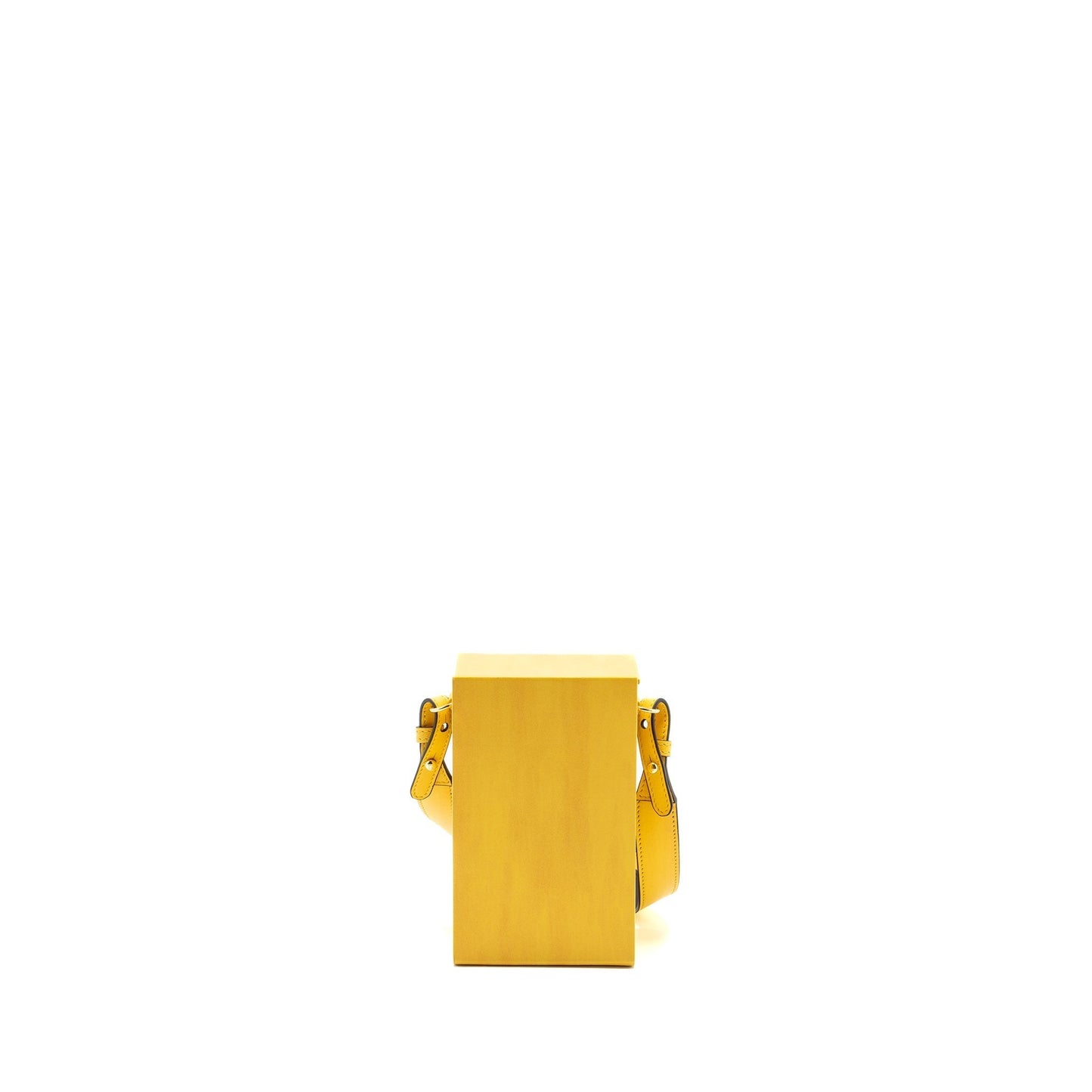 Fendi Vertical Box Purse Calfskin Yellow Travel Bag