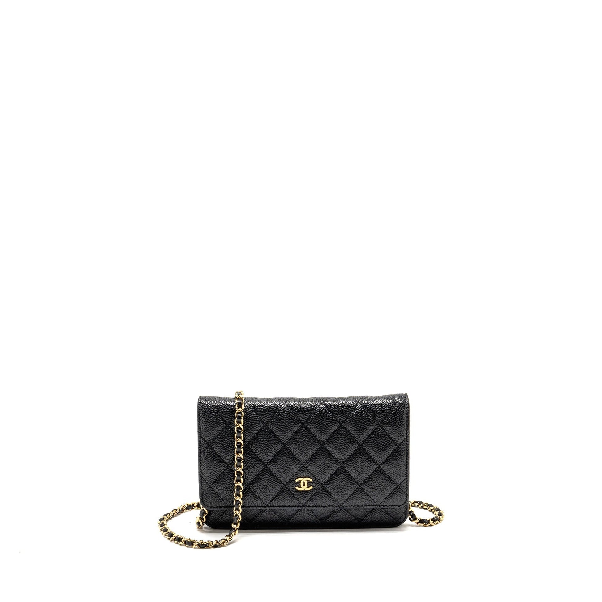 Chanel Classic On Caviar GHW Black Wallet Case Ghw 21
