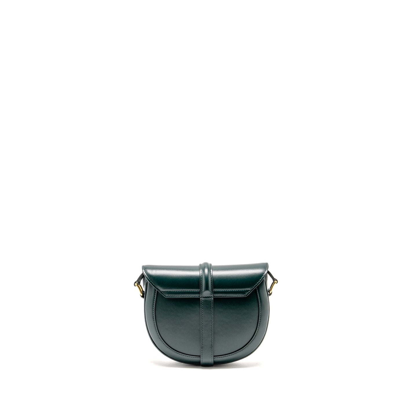 Celine Besace Purse Calfskin Dark Handbag Green Small Travel Bag