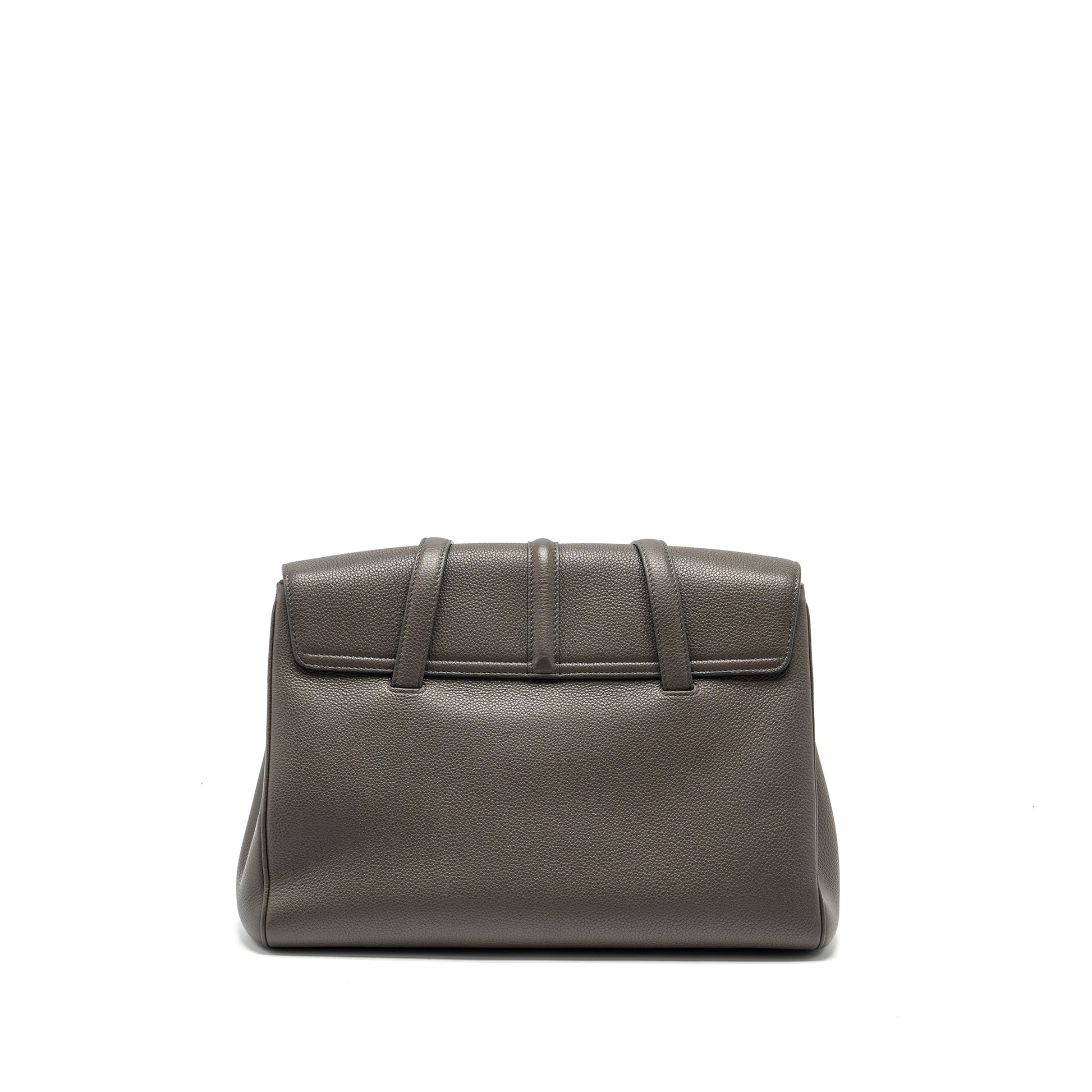 Celine Soft Purse Grained Calfskin Grey Handbag Medium Travel Bag