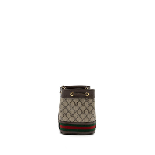Gucci Ophidia Bucket Bag Ebony Supreme Canvas Beige