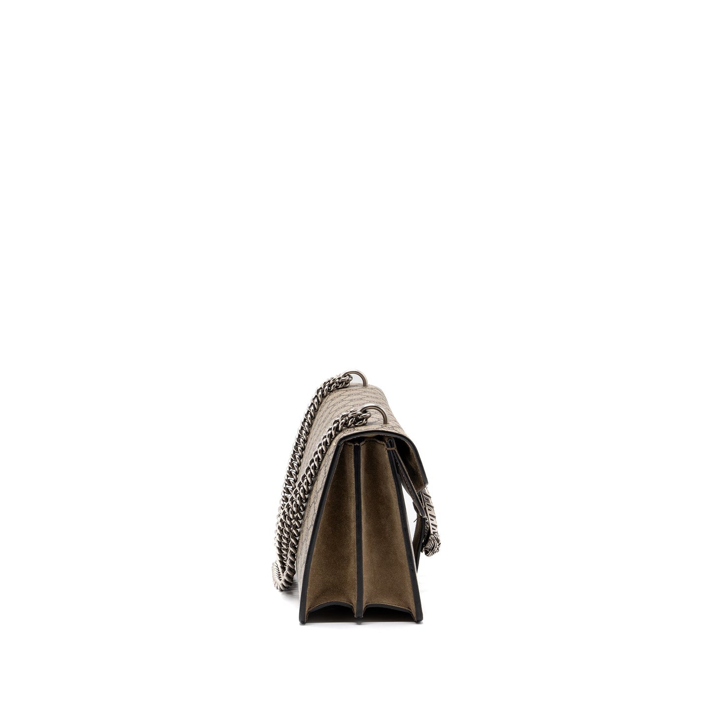 Gucci Dionysus Small Supreme Taupe Shw Handbag Canvas Suede Travel Bag