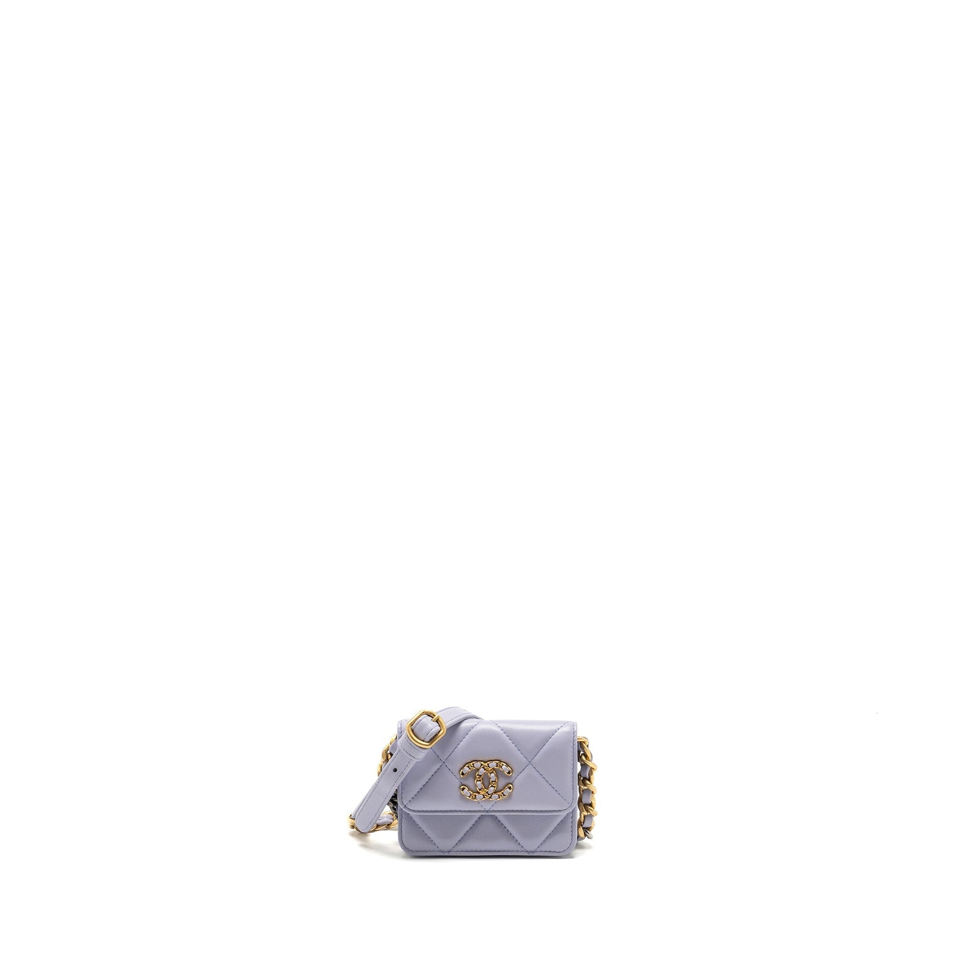 Chanel 19 Belt Lambskin Light Purple Hardware Multicolour