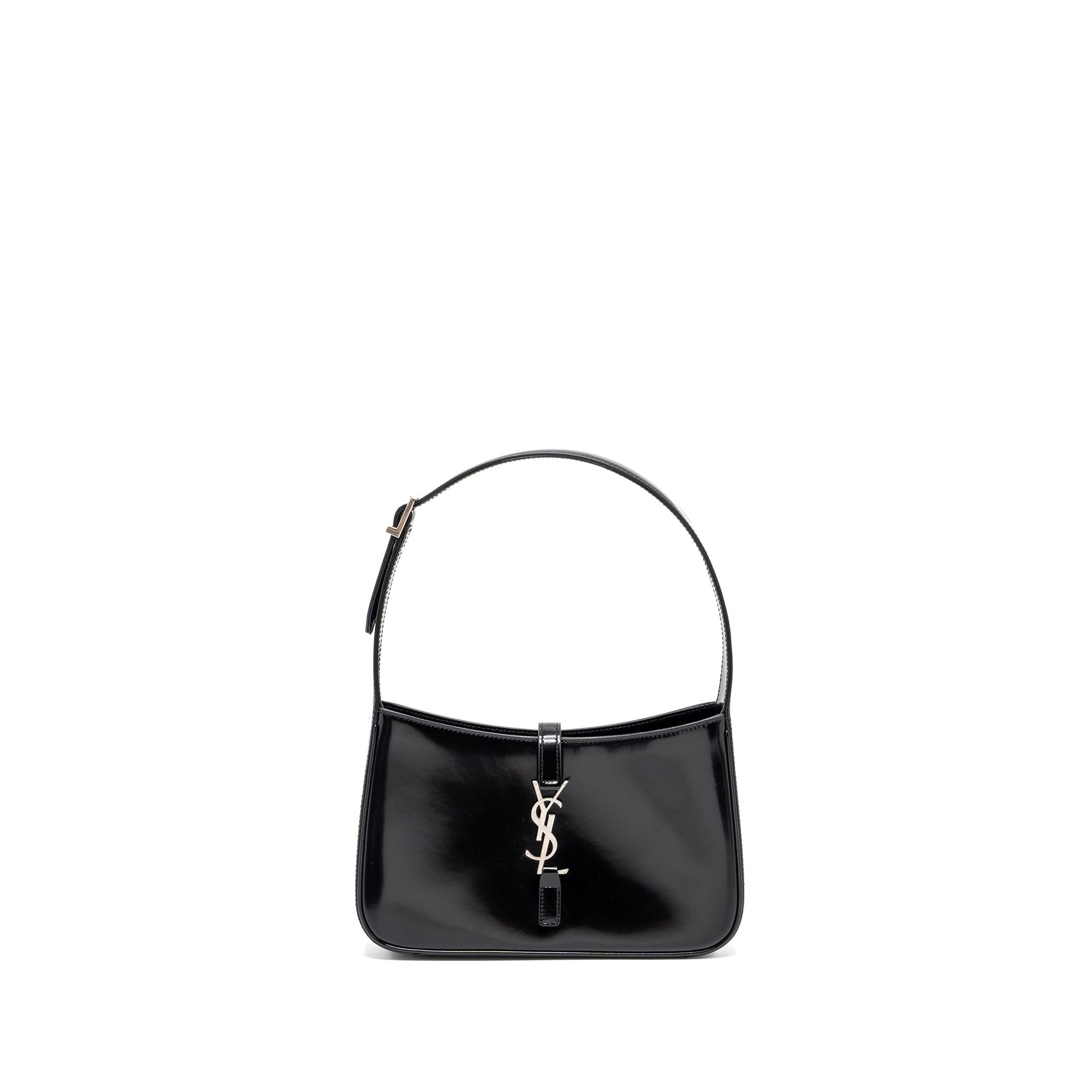 YSL Saint Laurent Saint Laurent Le Shiny Calfskin Travel Bag Black