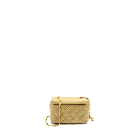 Chanel Coco Letter Long Vanity Lambskin GHW Green Handbag