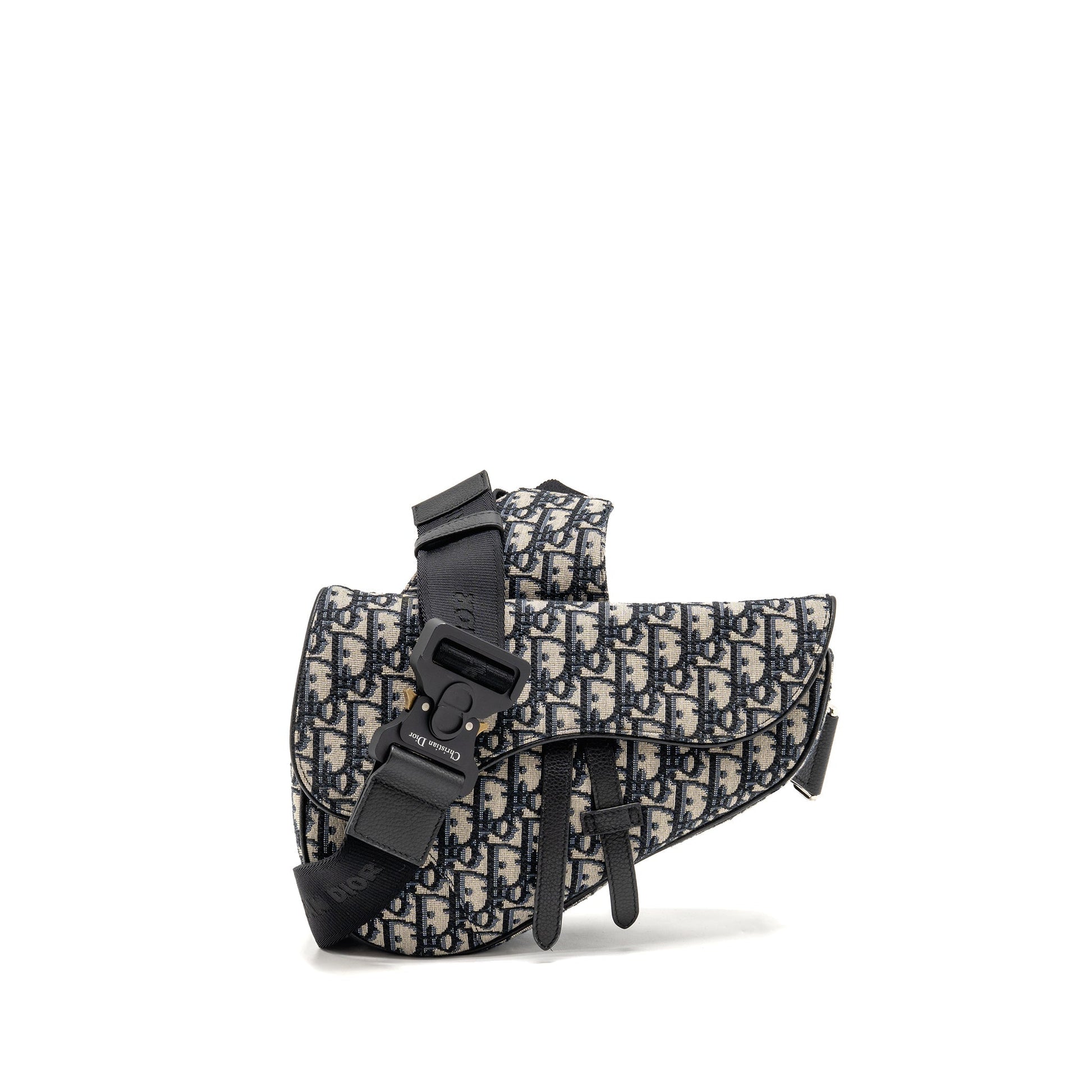 Dior Homme Saddle Purse Oblique Jacquard Multicoloured Hardware Travel Bag