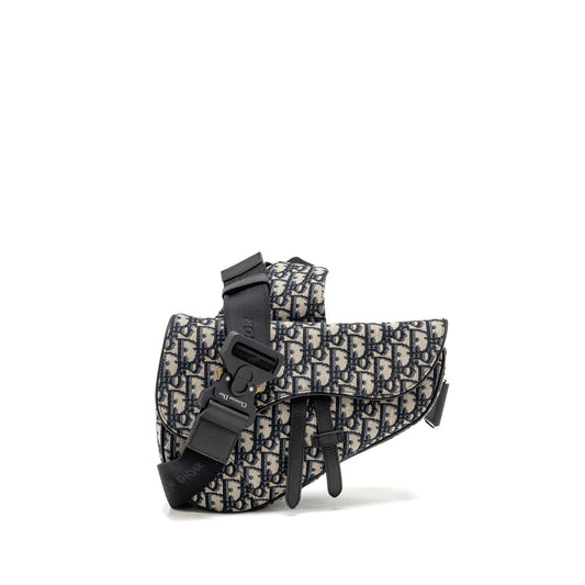 Dior Homme Saddle Purse Oblique Jacquard Multicoloured Hardware Travel Bag