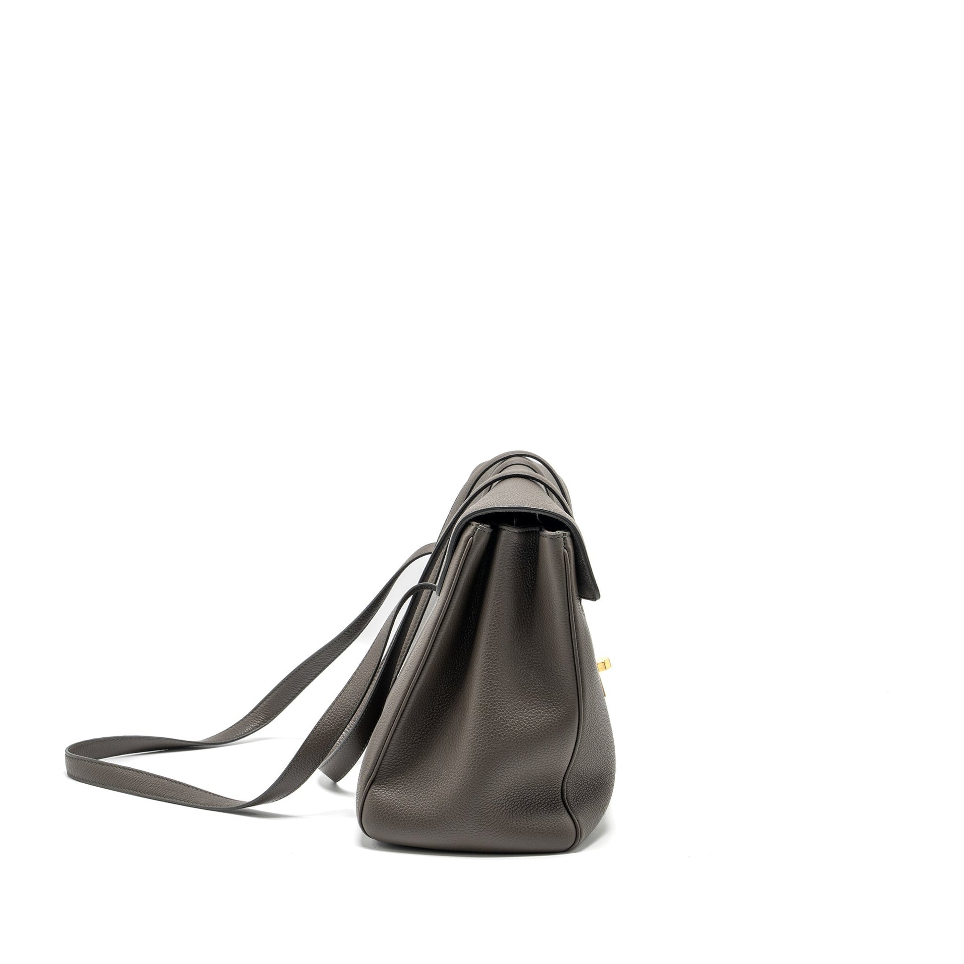 Celine Soft Purse Grained Calfskin Grey Handbag Medium Travel Bag