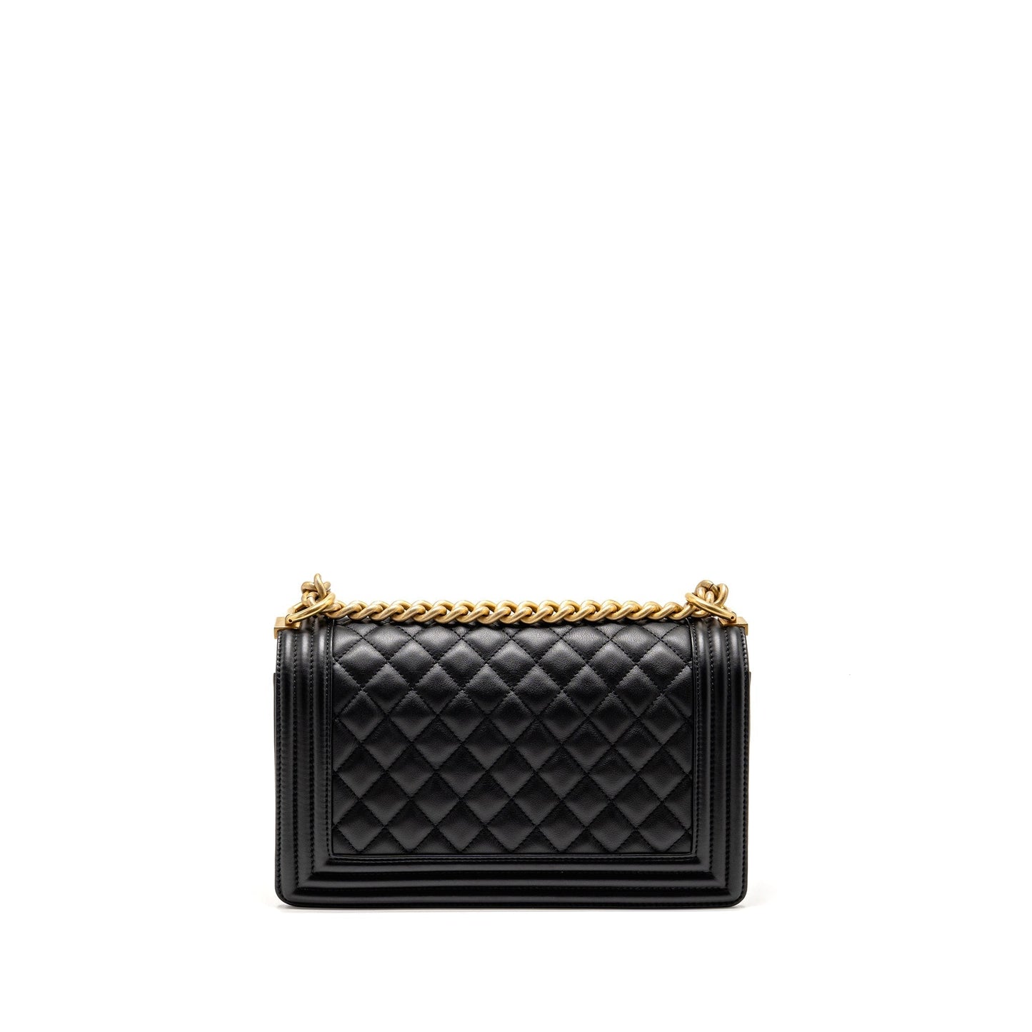 Chanel boy Calfskin GHW microchip Black Handbag Black Ghwmicrochip
