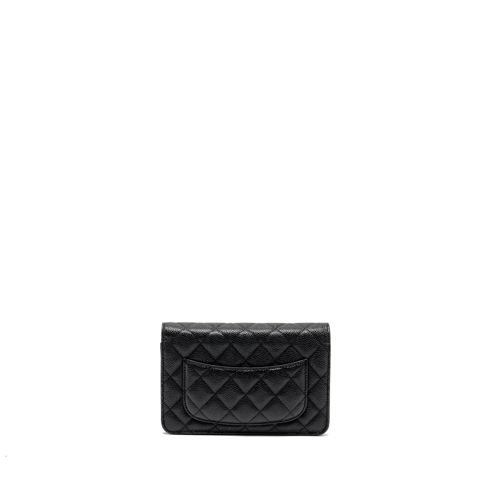 Chanel Classic On Caviar GHW Black Wallet Case Ghw 21