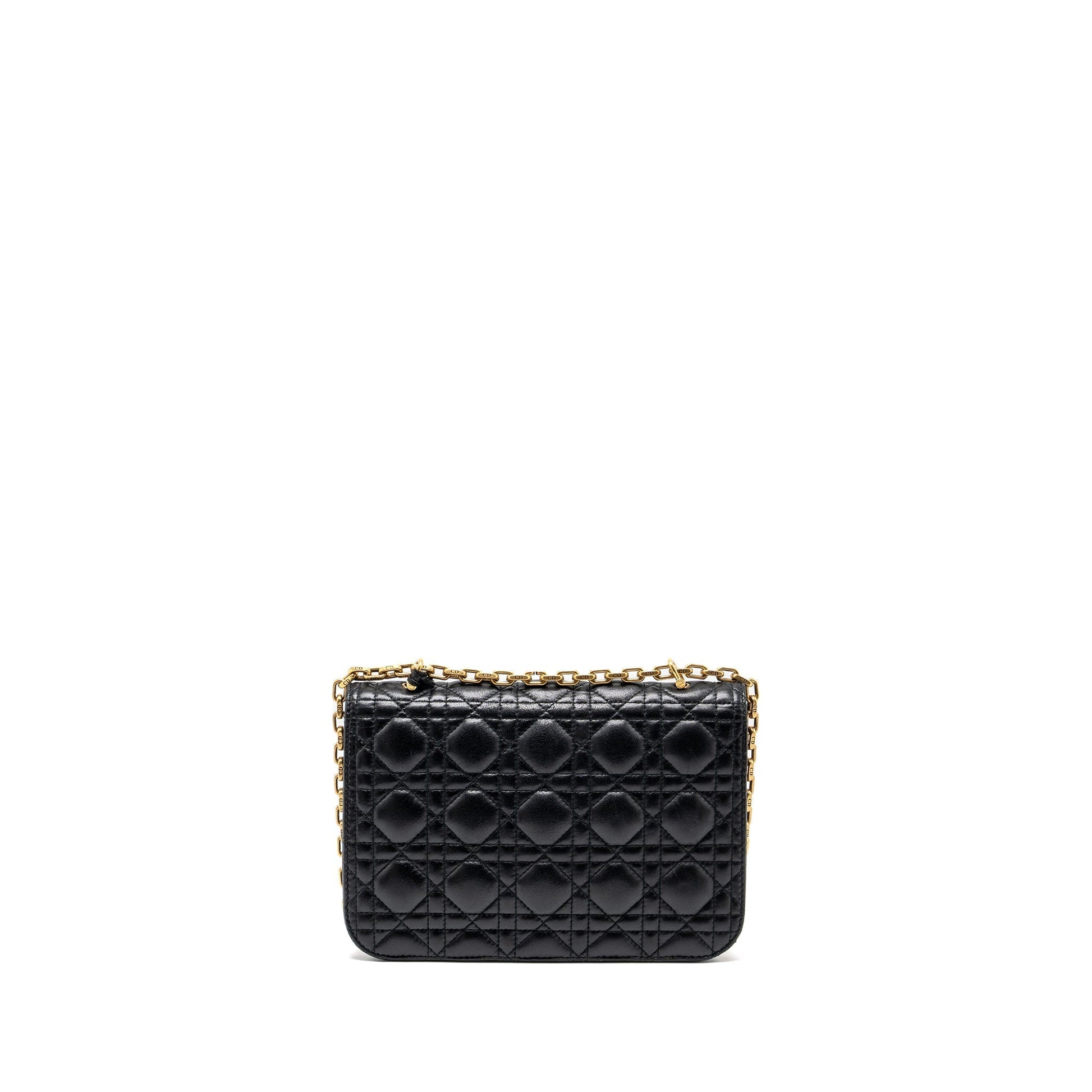 Dior Addict Purse Lambskin Handbag Black Flap Travel Bag