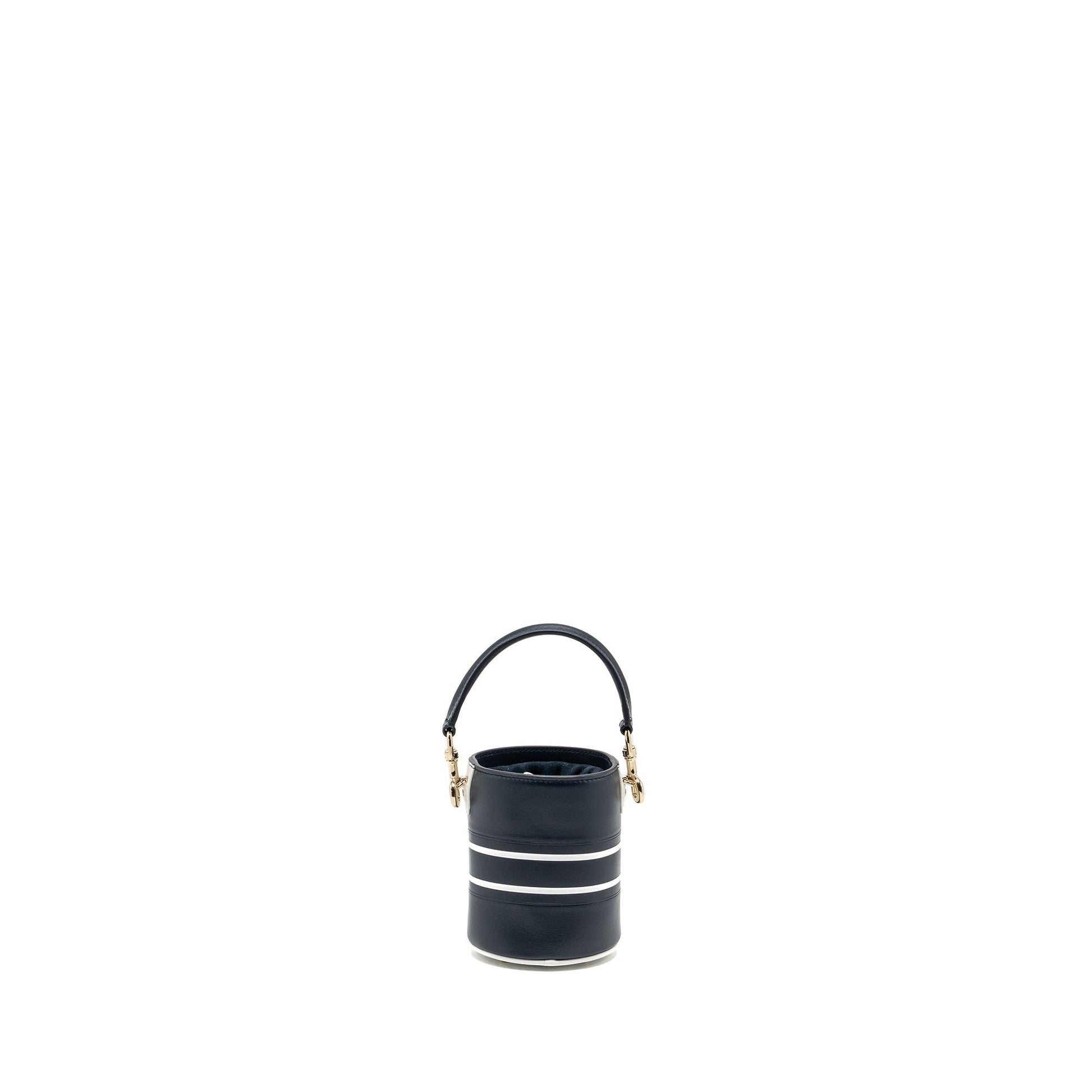 Dior Micro Vibe Purse Calfskin Handbag White Blue Bucket Bag