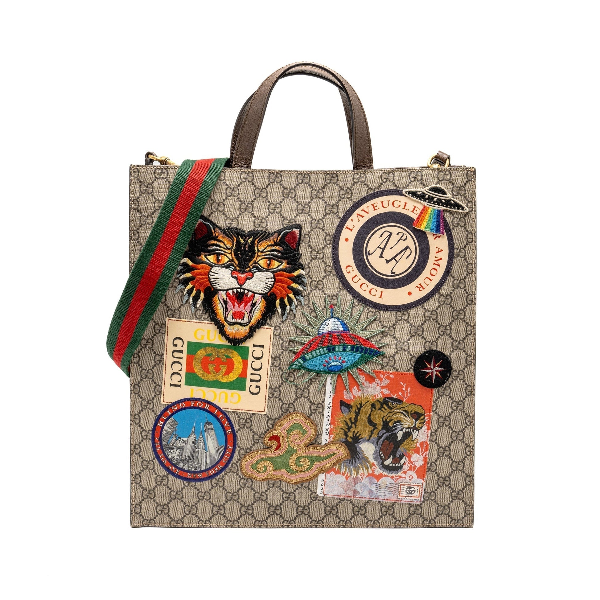 Gucci Soft Tote Bag Supreme Canvas