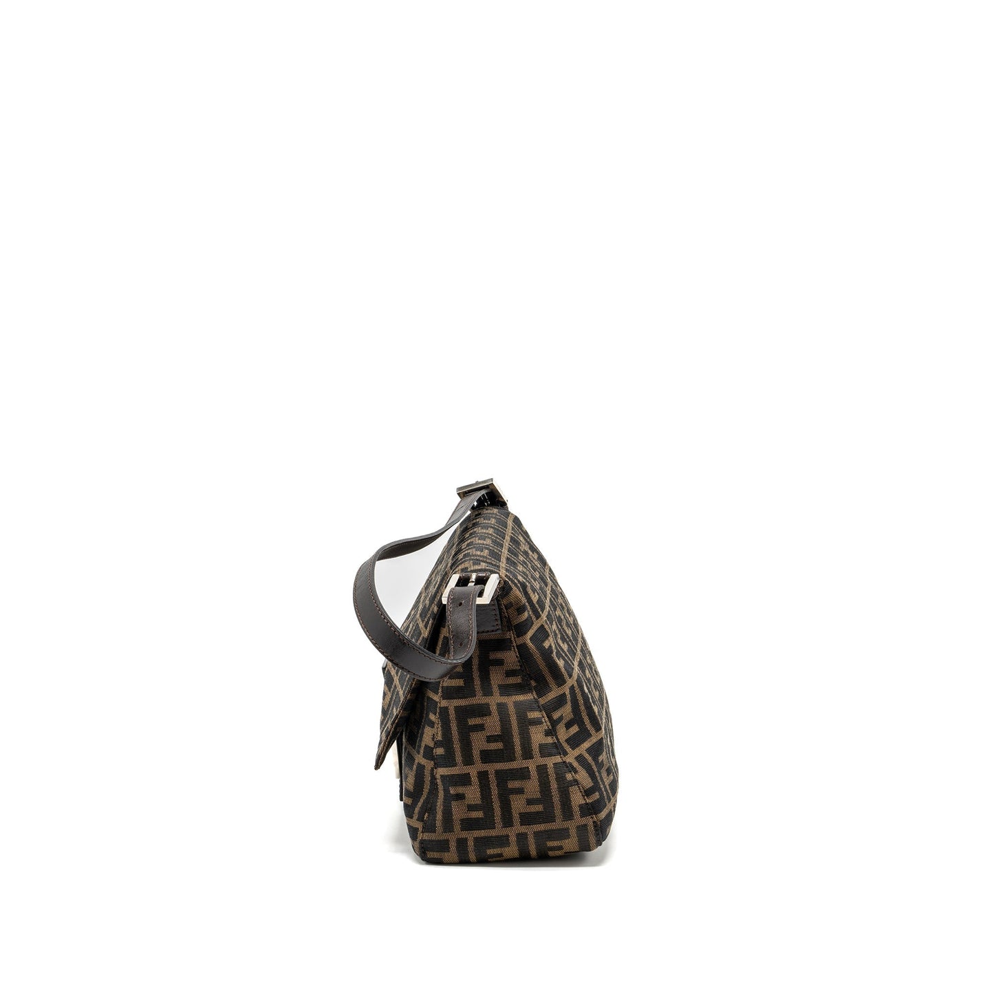 Fendi Zucca Mamma Baguette Purse Canvas Brown Shoulder Bag