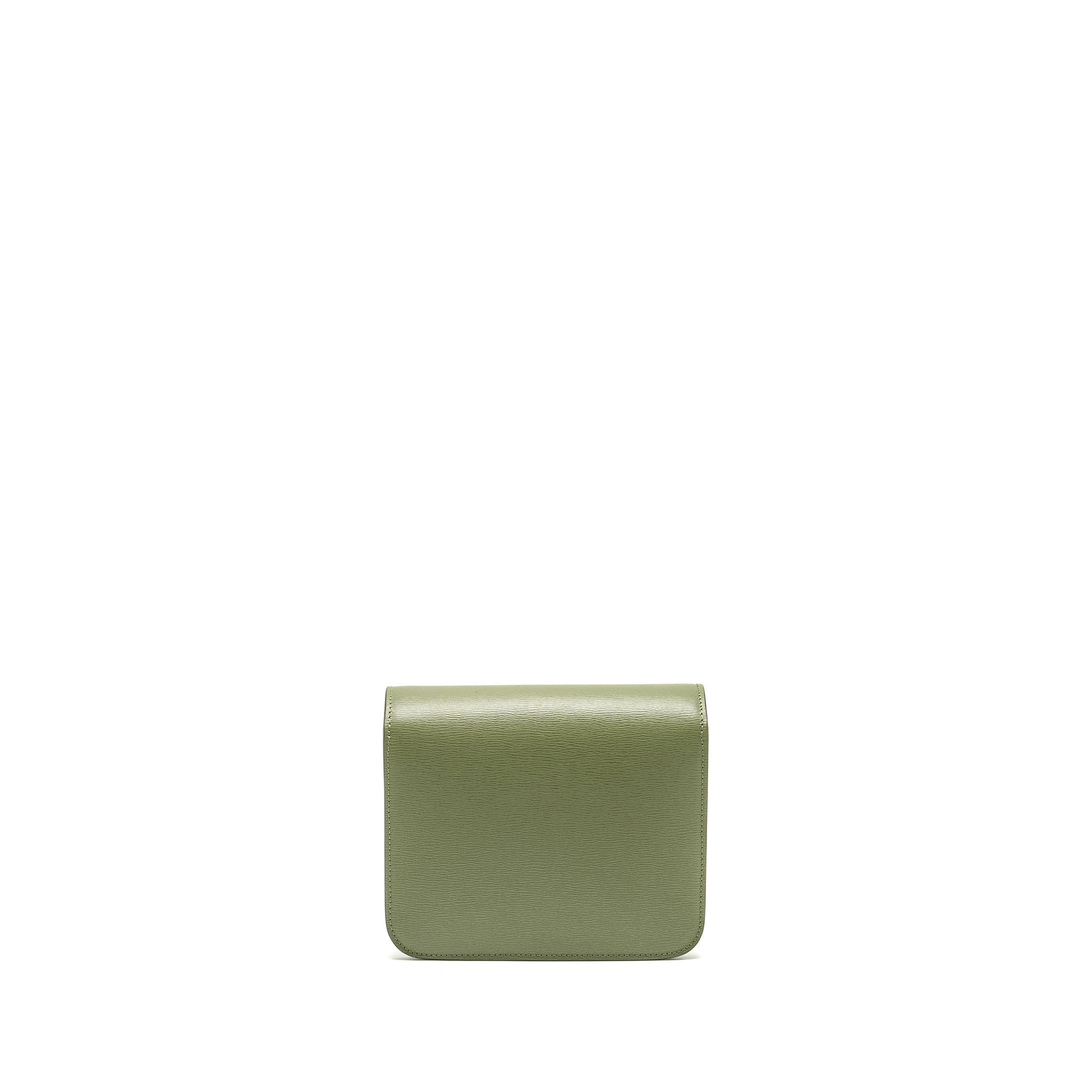 Celine Teen Classic Box Purse Calfskin Handbag Green Travel Bag